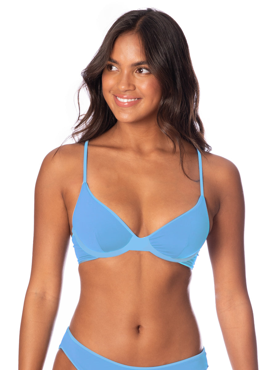 Maaji Stone Blue Dainty Unmolded Underwire Bikini Top