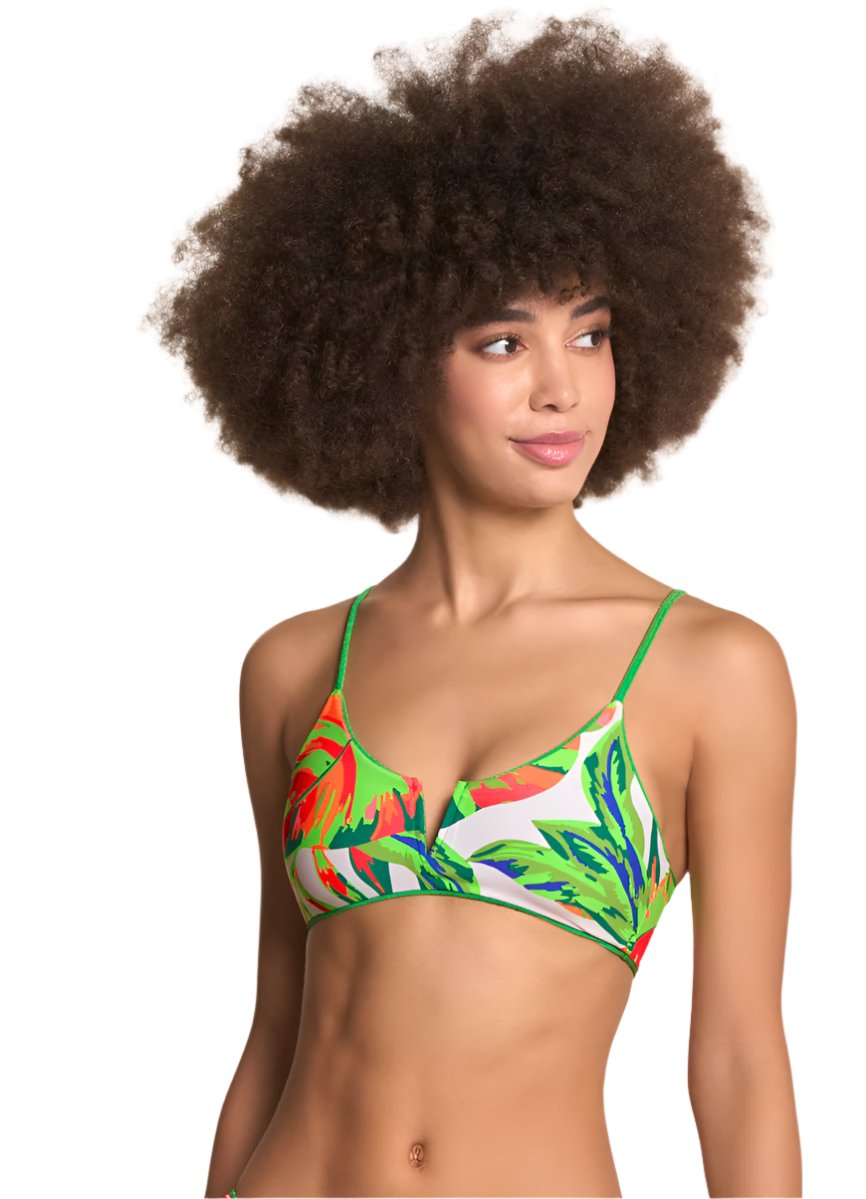 Maaji Parakeet Green Vittoria V Wire Bralette Bikini Top