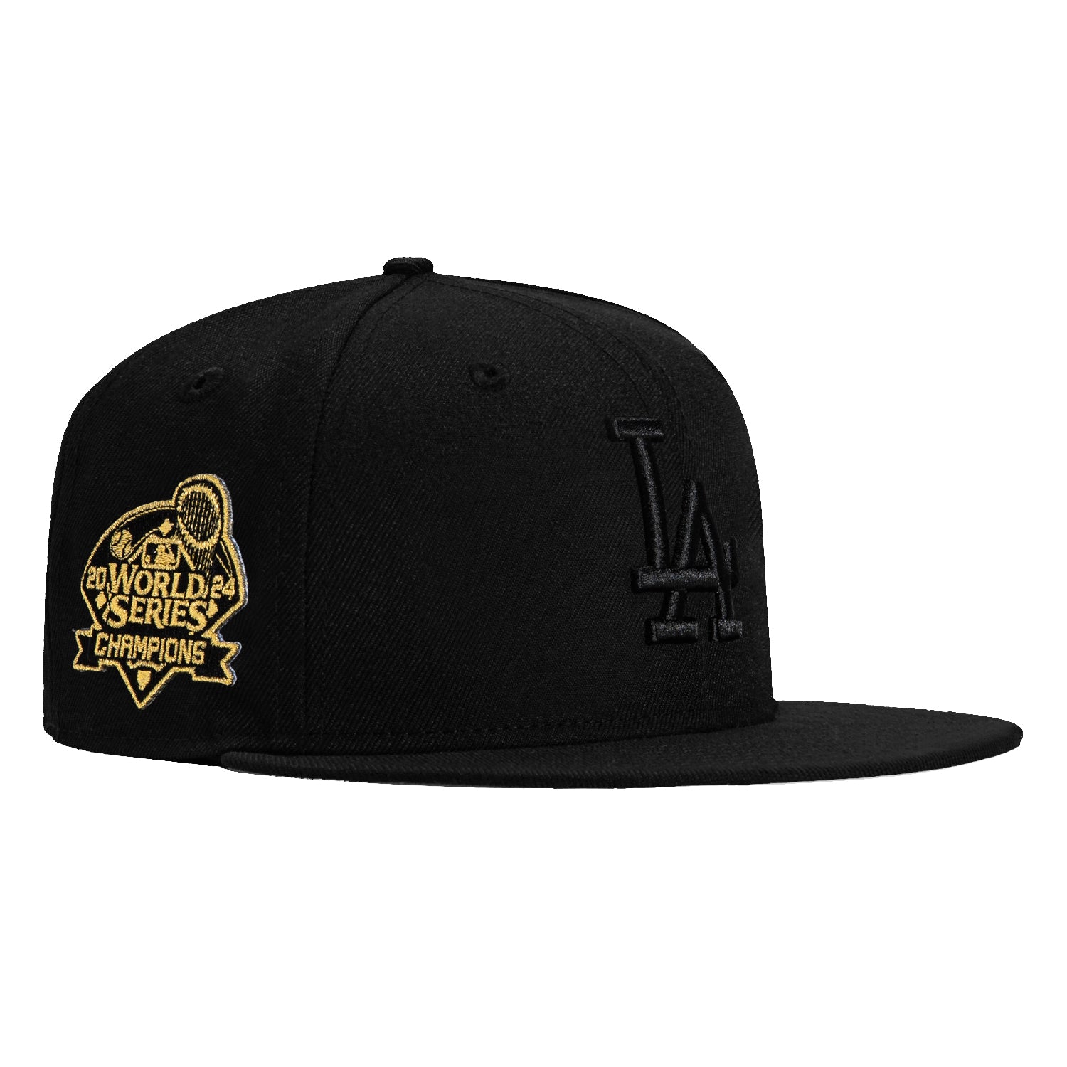 New Era 59Fifty Los Angeles Dodgers 2024 World Series Patch Hat - Black, Black