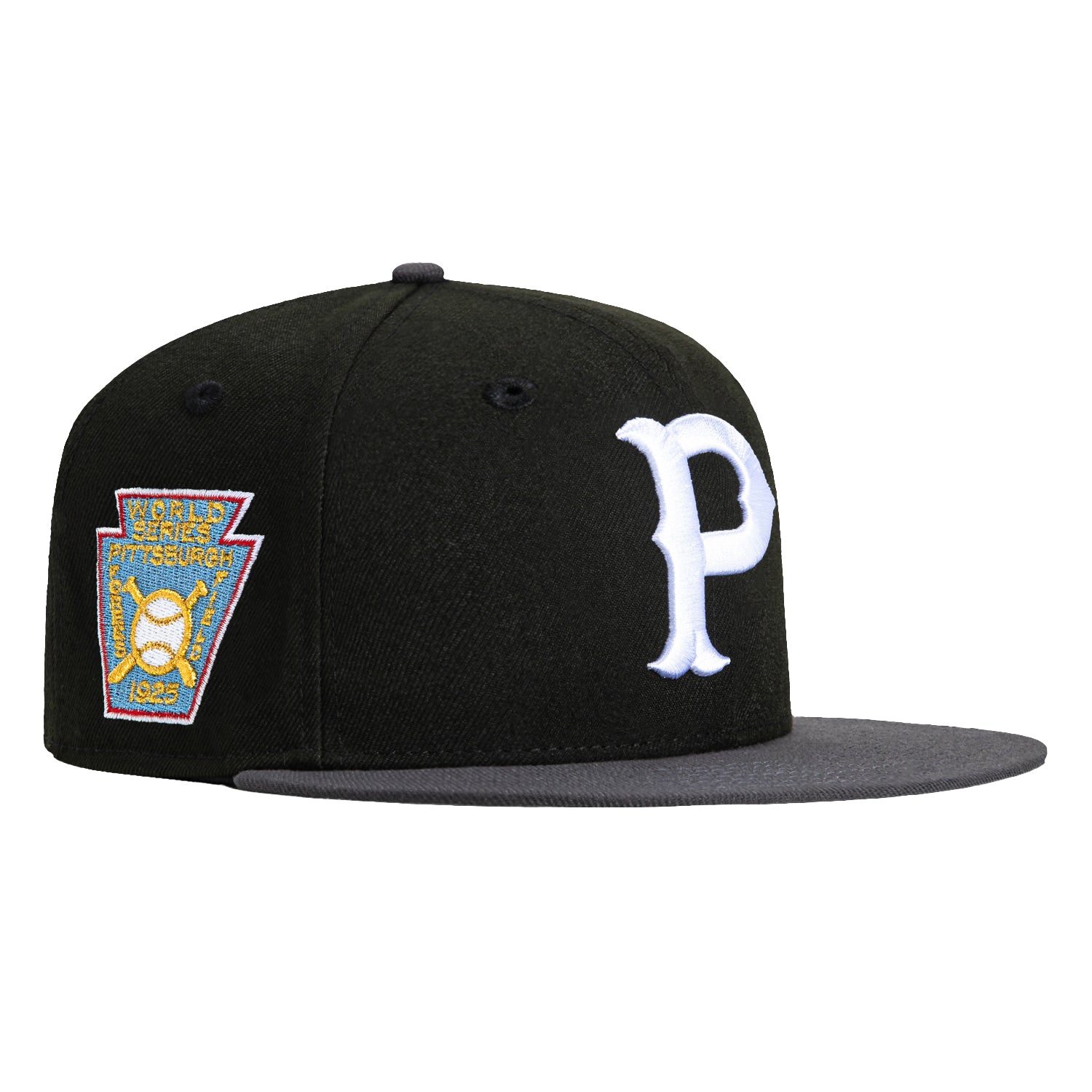 New Era 59Fifty Pittsburgh Pirates 1925 World Series Patch Hat - Black, Graphite