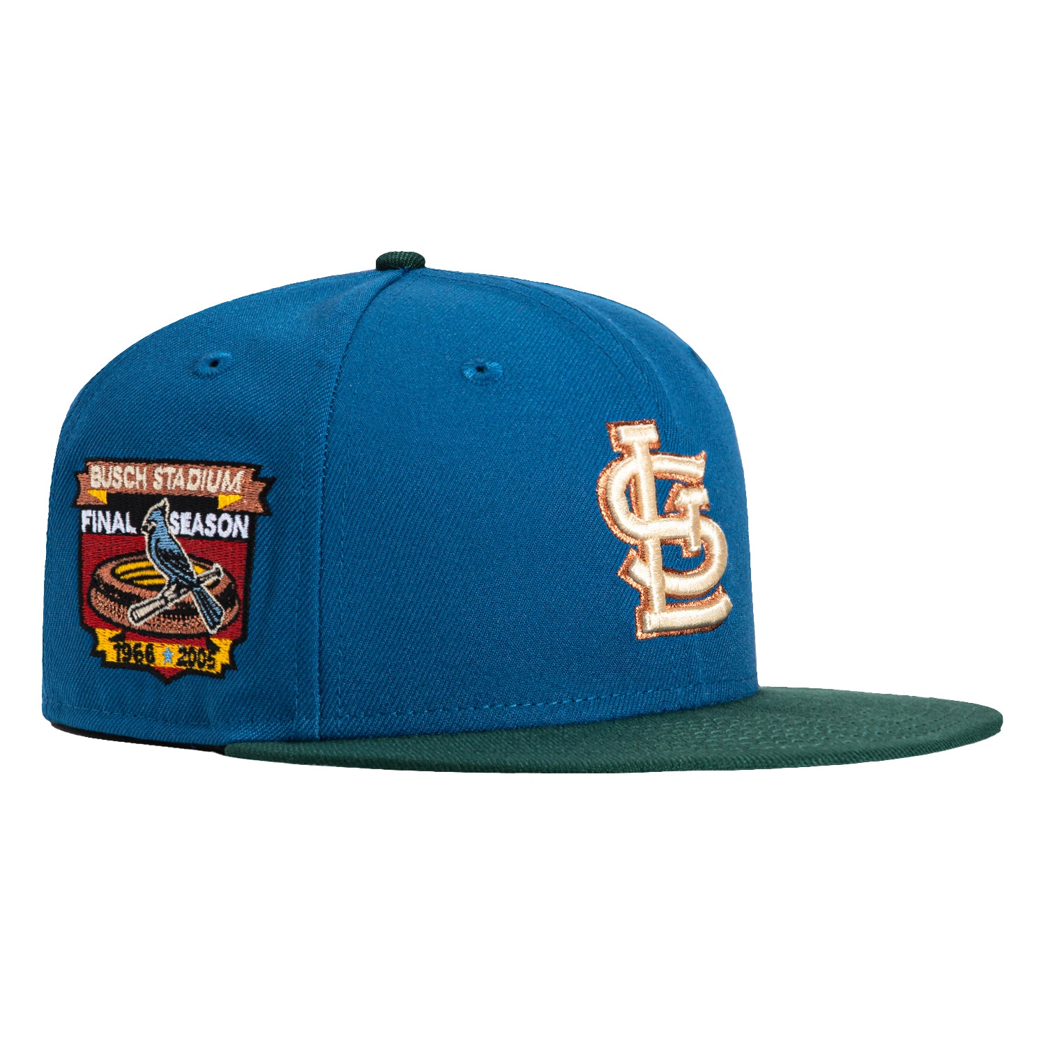 New Era 59Fifty Calle Ocho St Louis Cardinals Final Season Patch Hat - Indigo, Green