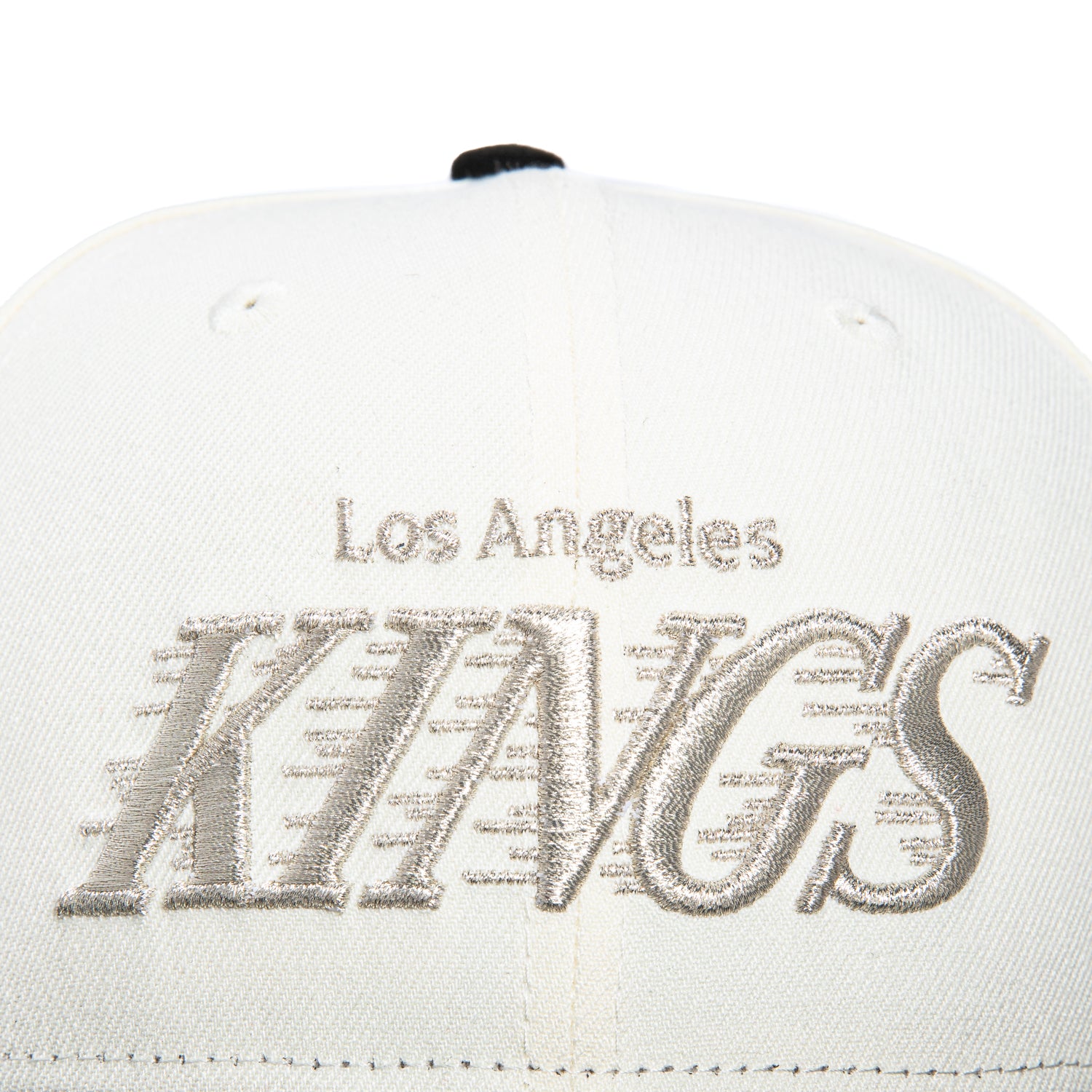 New Era 59Fifty Los Angeles Kings 2014 Stanley Cup Patch Word Hat - White, Black, Metallic Silver