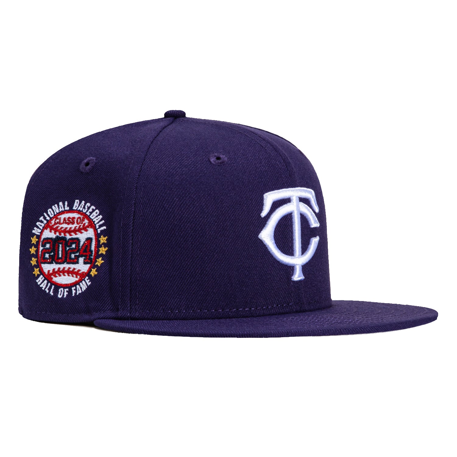 New Era 59Fifty Minnesota Twins Joe Mauer Hall of Fame Patch Hat - Purple