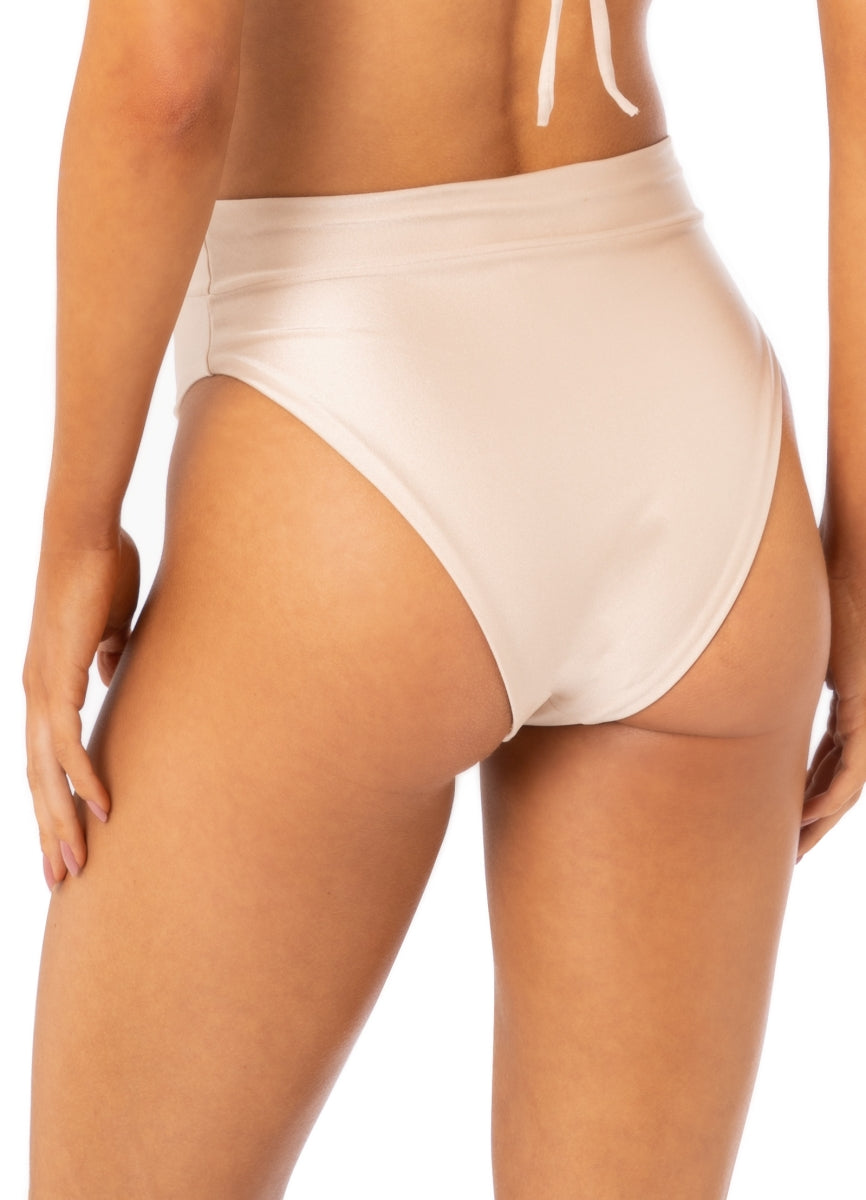 Maaji Golden Shine Suzy Q High Rise/High Leg Bikini Bottom