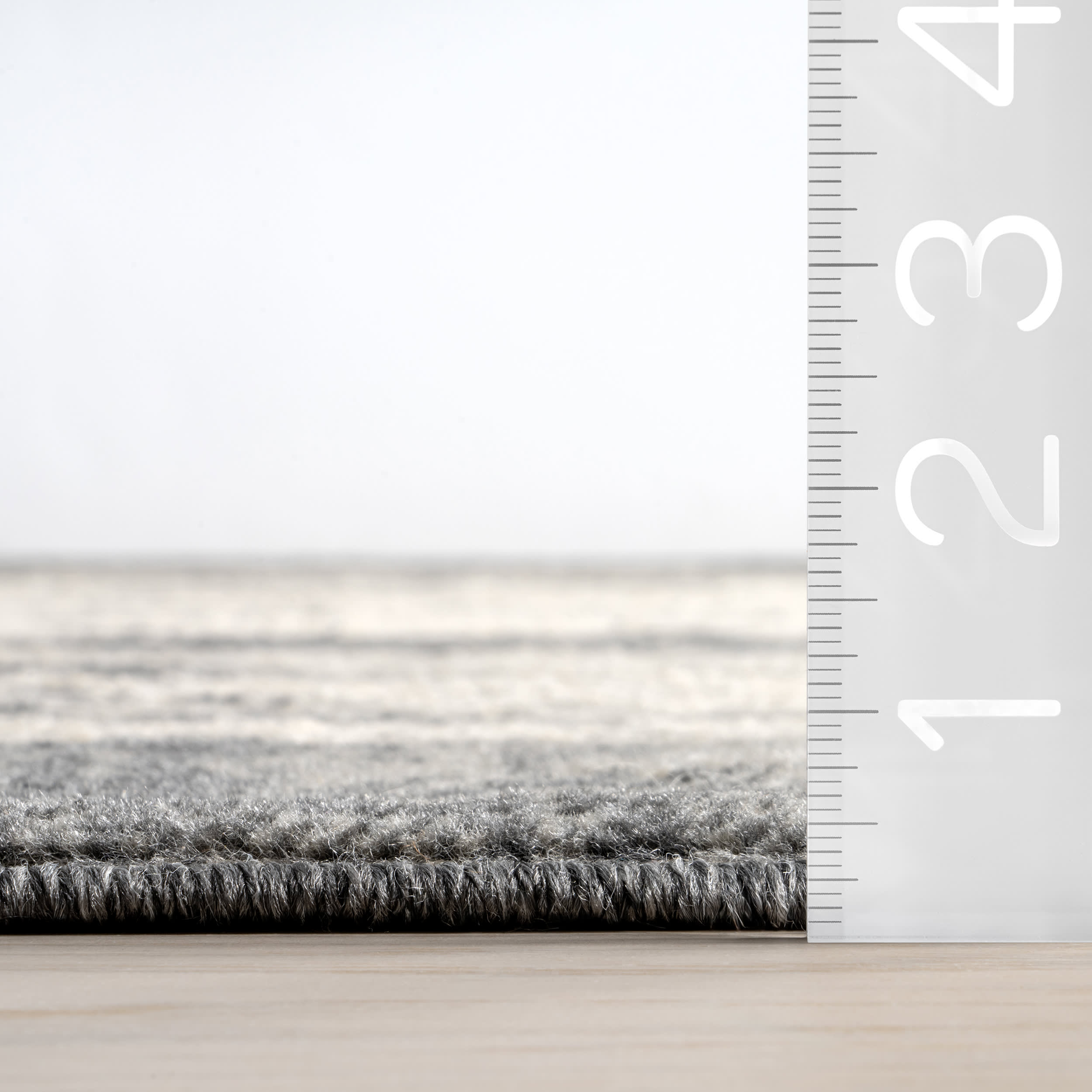 Saida Bordered Rug | Grey