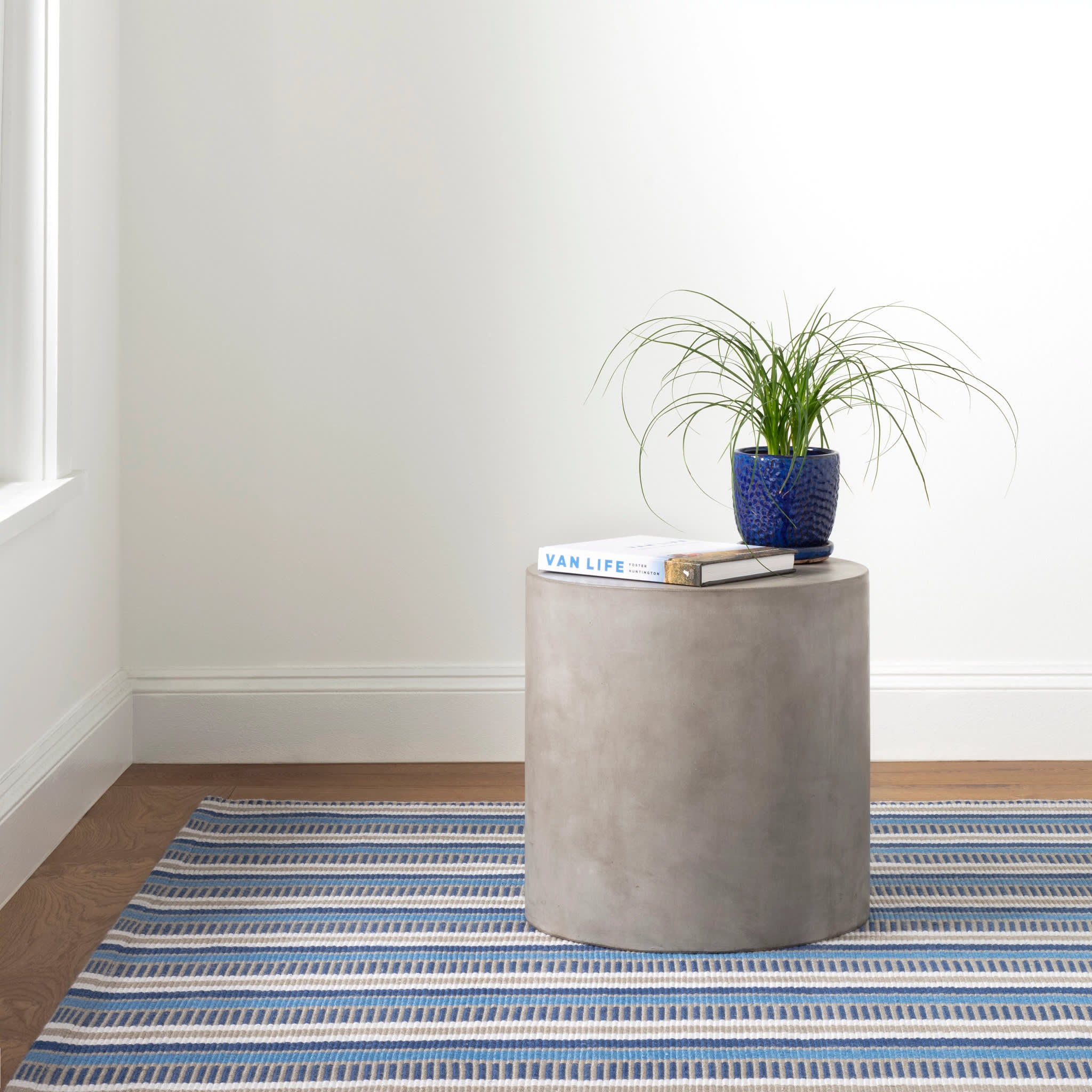 Always Greener Blue/Grey Handwoven Indoor/Outdoor Rug