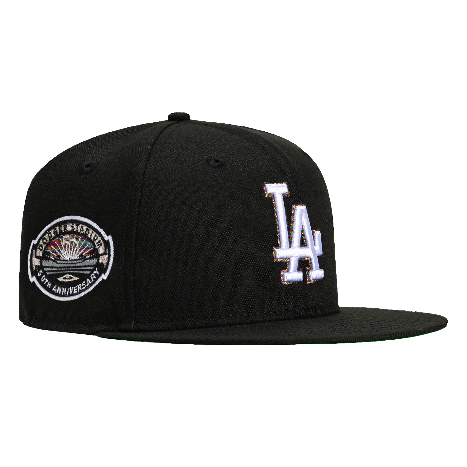 New Era 59Fifty Fireworks Pack Los Angeles Dodgers 50th Anniversary Stadium Patch Hat - Black