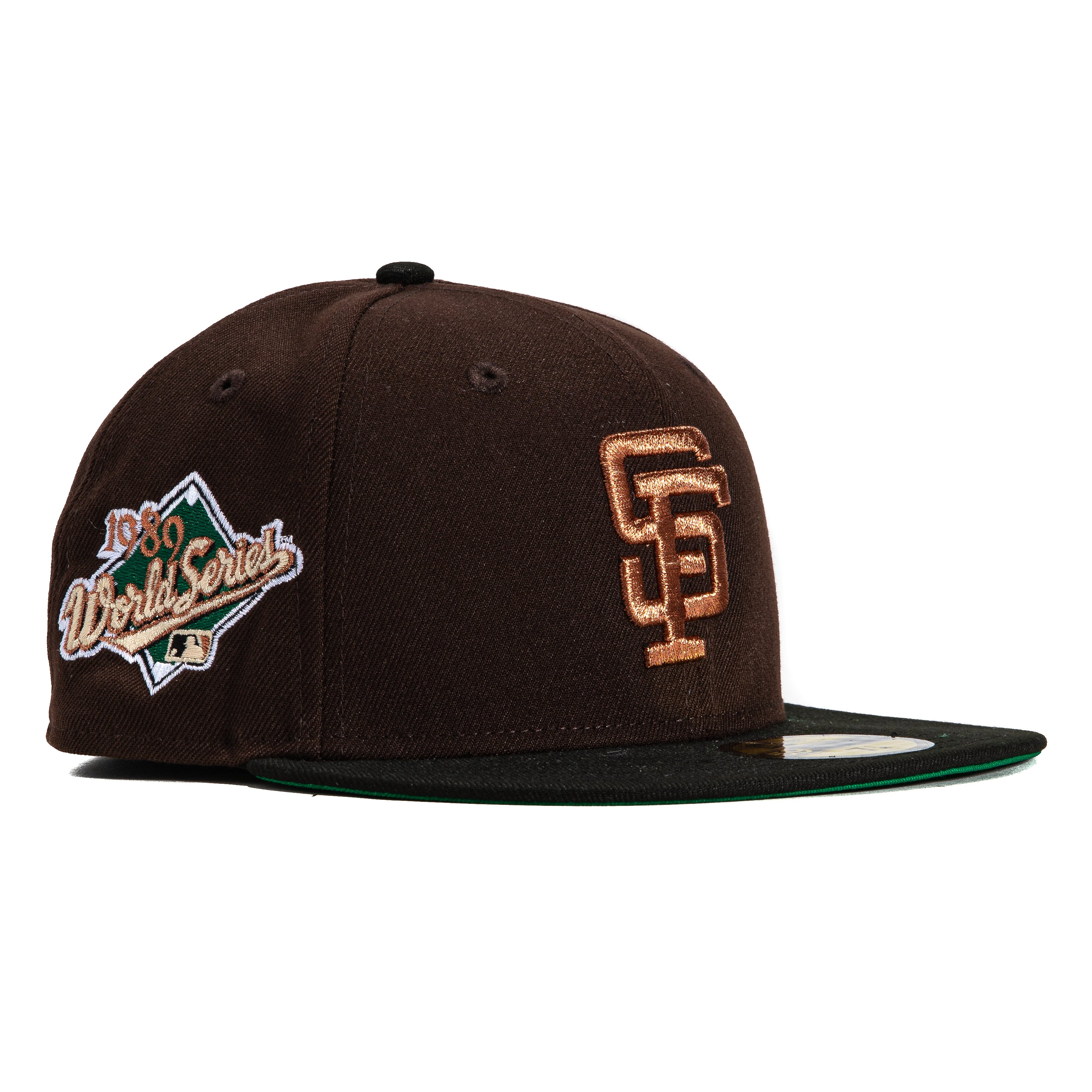 New Era 59Fifty San Francisco Giants 1989 World Series Patch Hat - Brown, Black, Metallic Copper