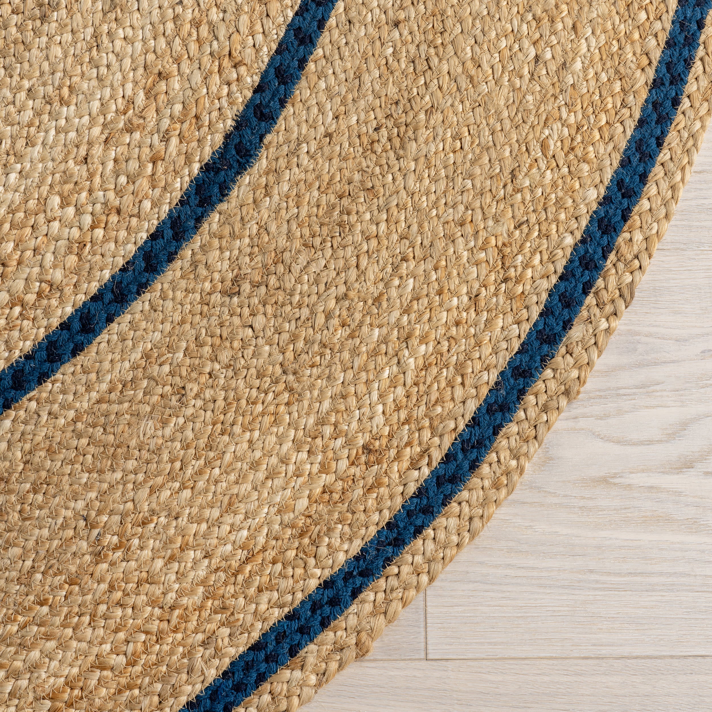 Ripplewood Oval Jute Rug | Navy