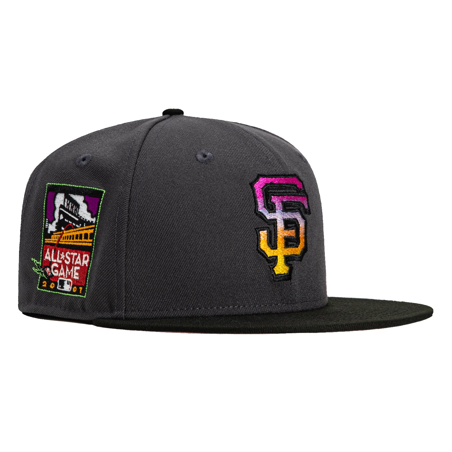 New Era 59Fifty San Francisco Giants 2007 All Star Game Patch Gradient Hat - Graphite, Black