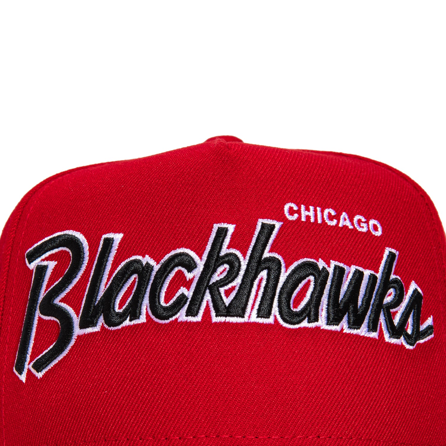 New Era 9Fifty A-Frame Chicago Blackhawks Logo Patch Snapback Script Hat - Red