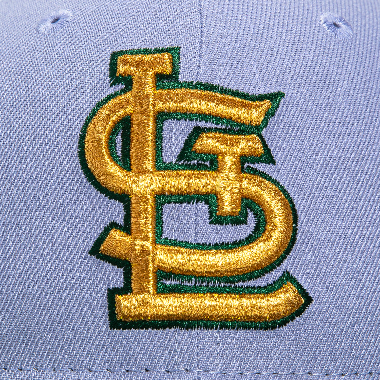 New Era 59Fifty St Louis Cardinals Final Season Patch Hat - Lavender, Green, Metallic Gold