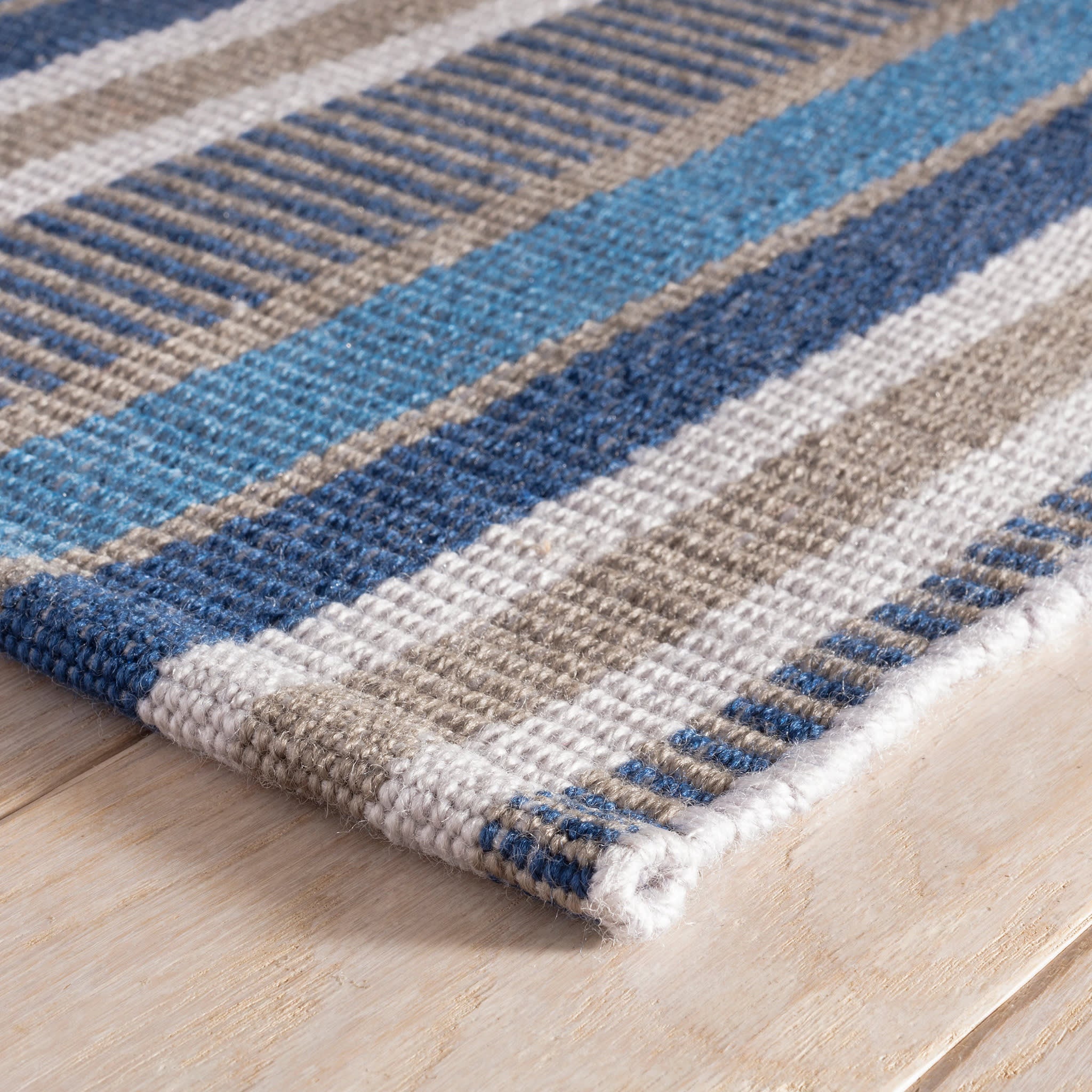 Always Greener Blue/Grey Handwoven Indoor/Outdoor Rug