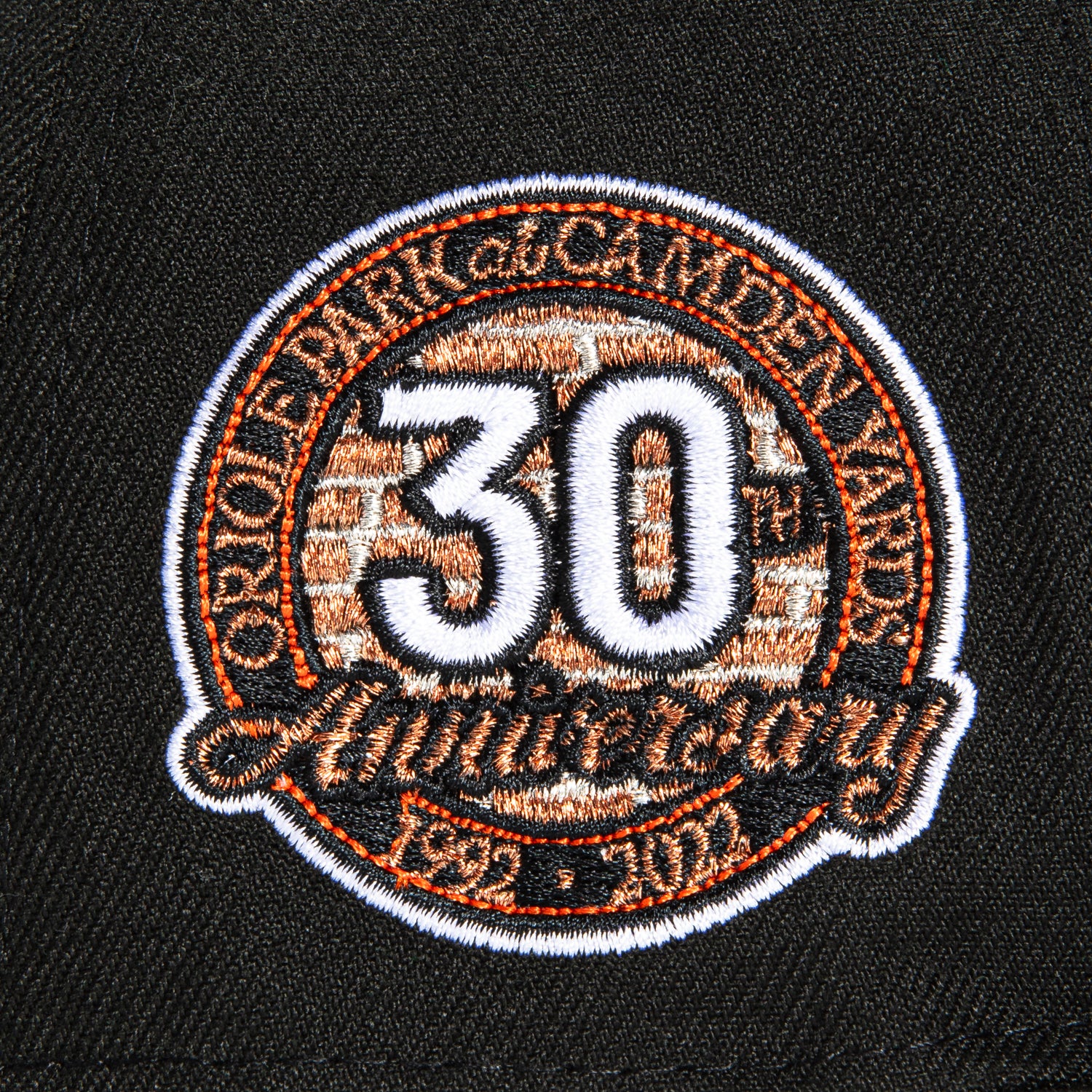 New Era 59Fifty Black Dome Baltimore Orioles 30th Anniversary Stadium Patch Word Hat - Black