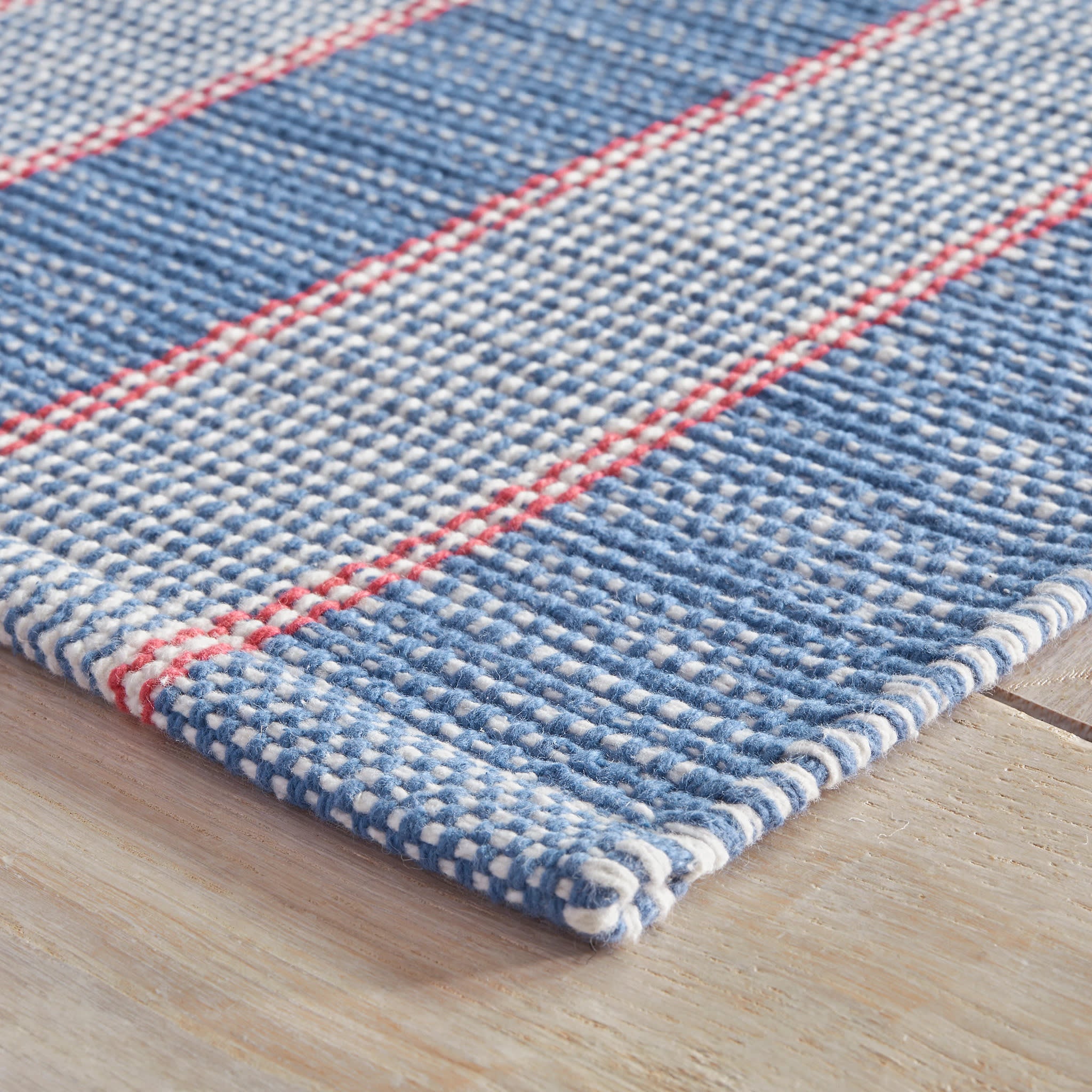 Hillsgrove Stripe Denim Handwoven Cotton Rug