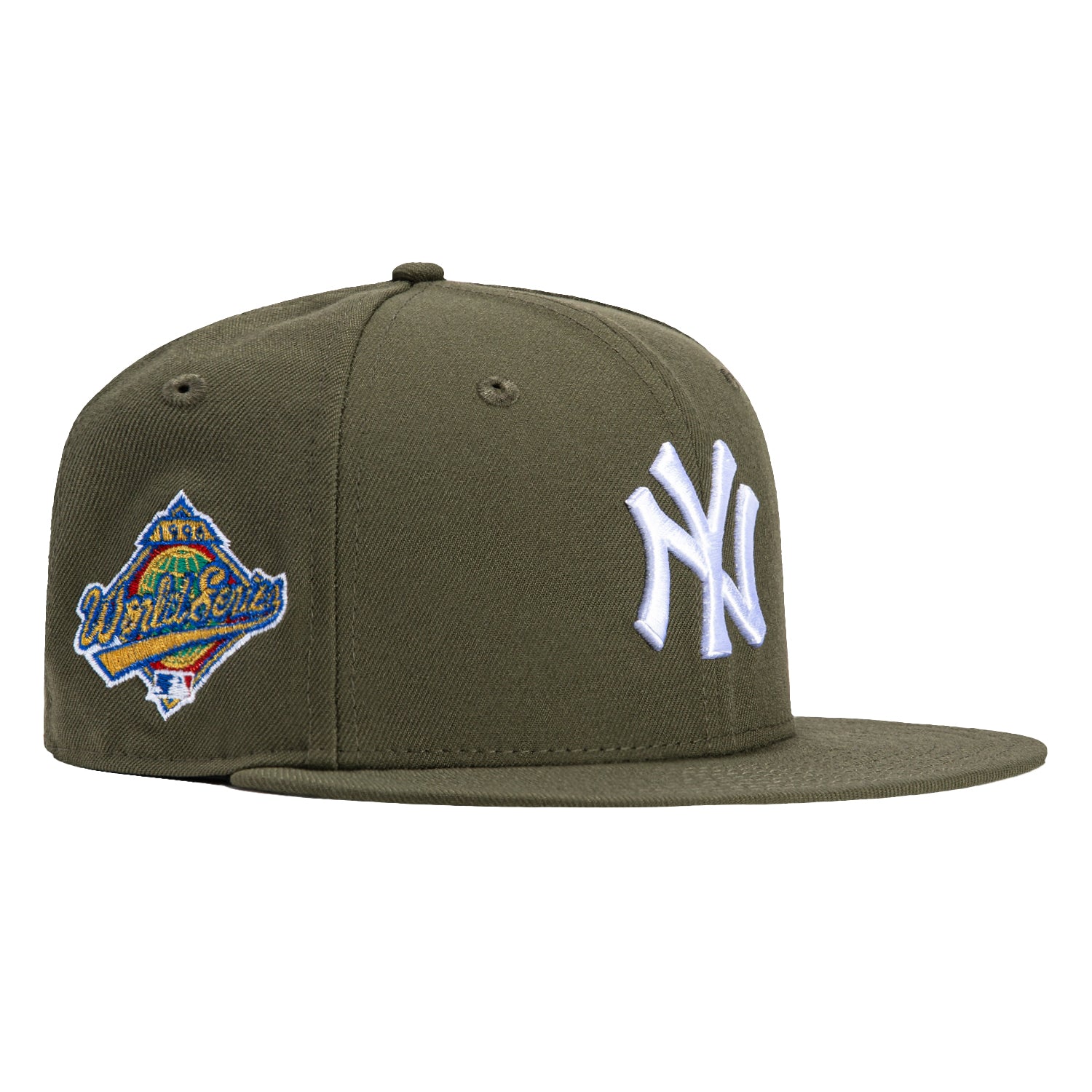 New Era 59Fifty New York Yankees 1996 World Series Patch Hat - Olive