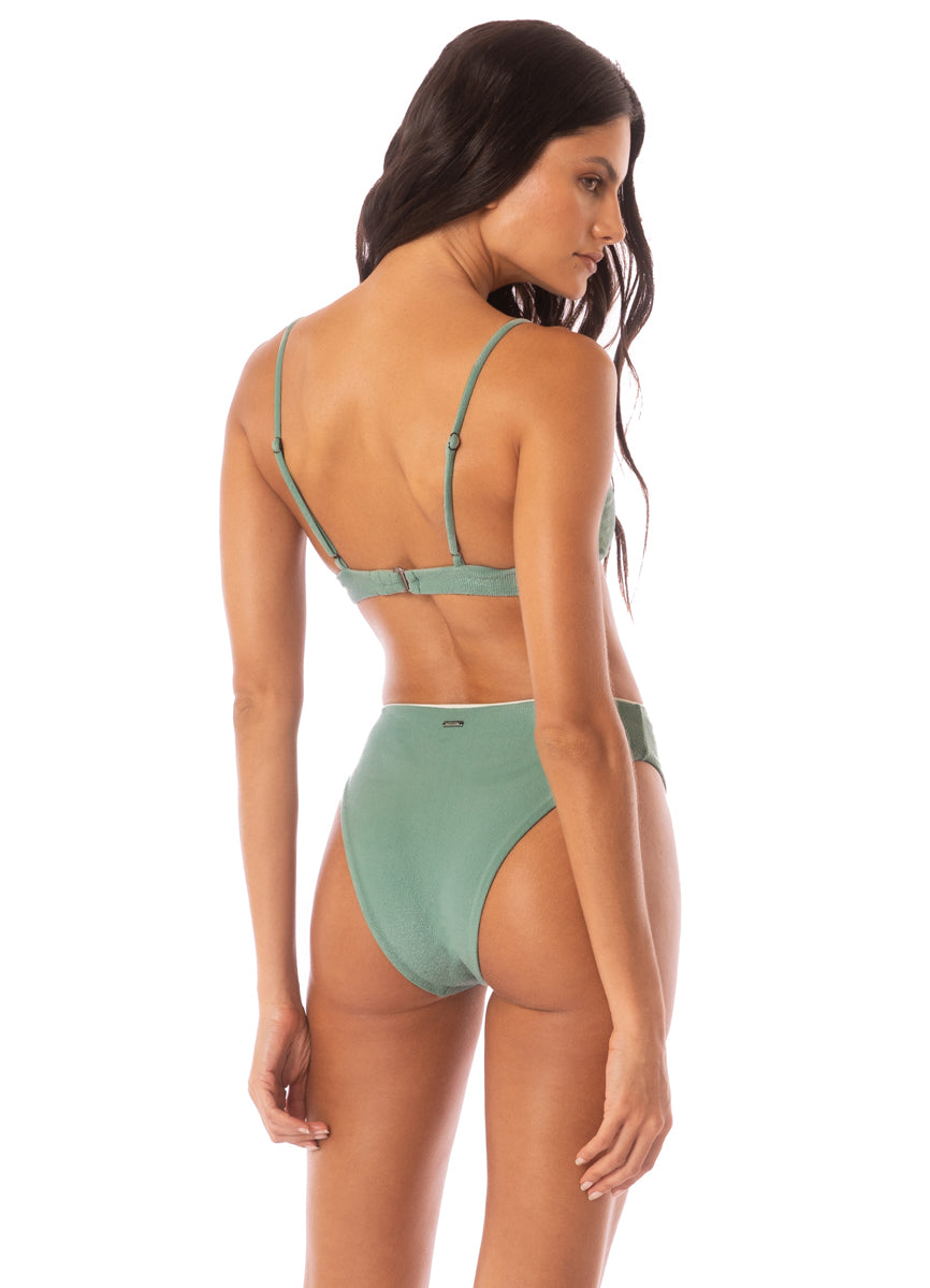 Maaji Shamrock Green Creta Classic Bralette Bikini Top