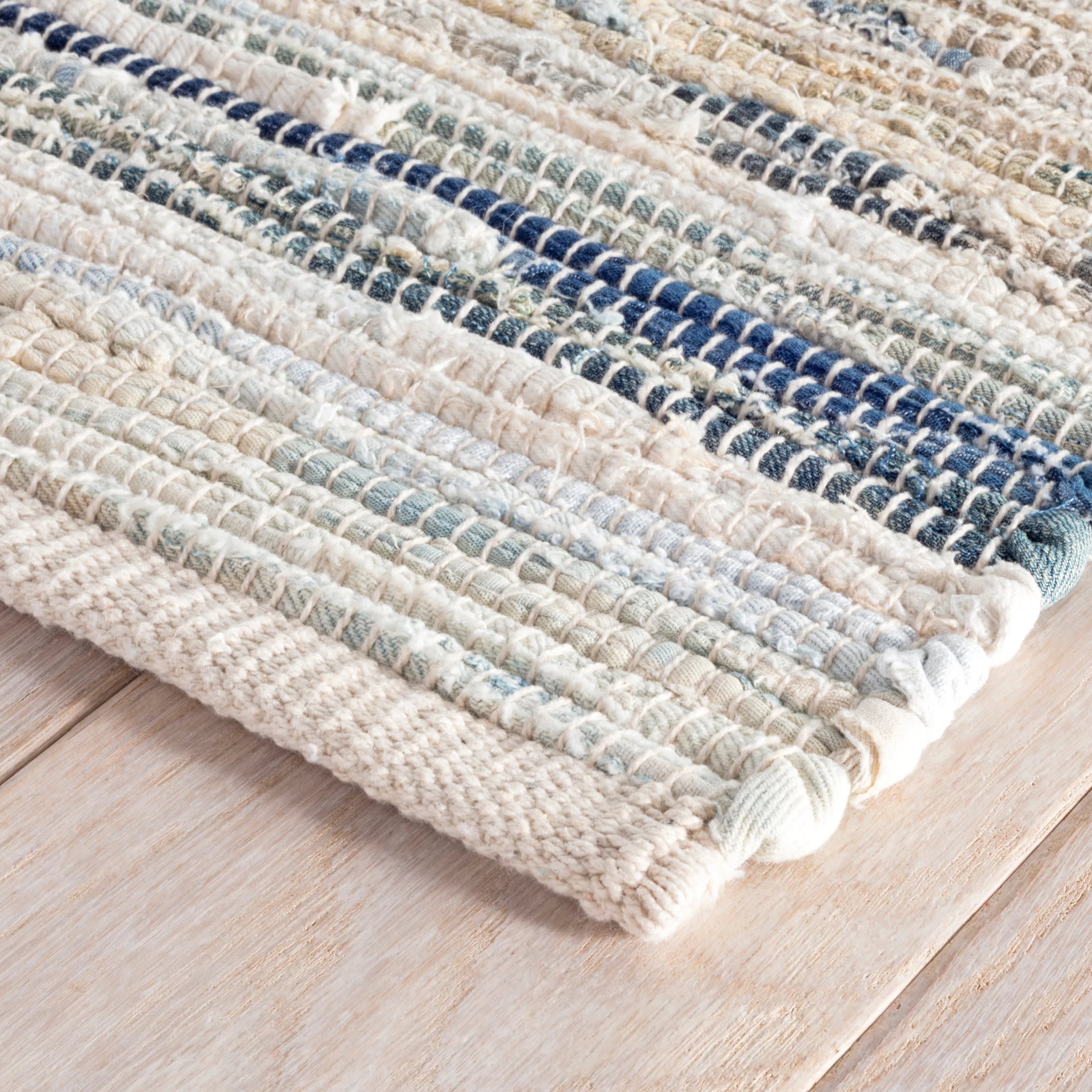 Denim Rag Handwoven Cotton Rug