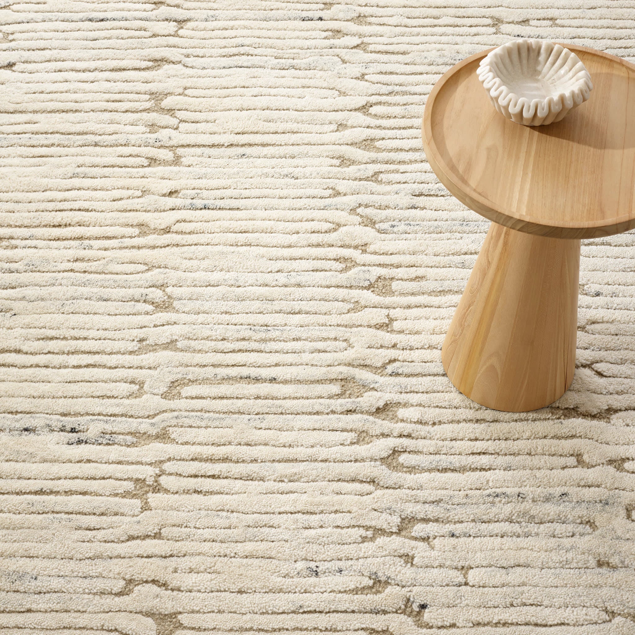 Malone Oatmeal Hand Tufted Wool Rug