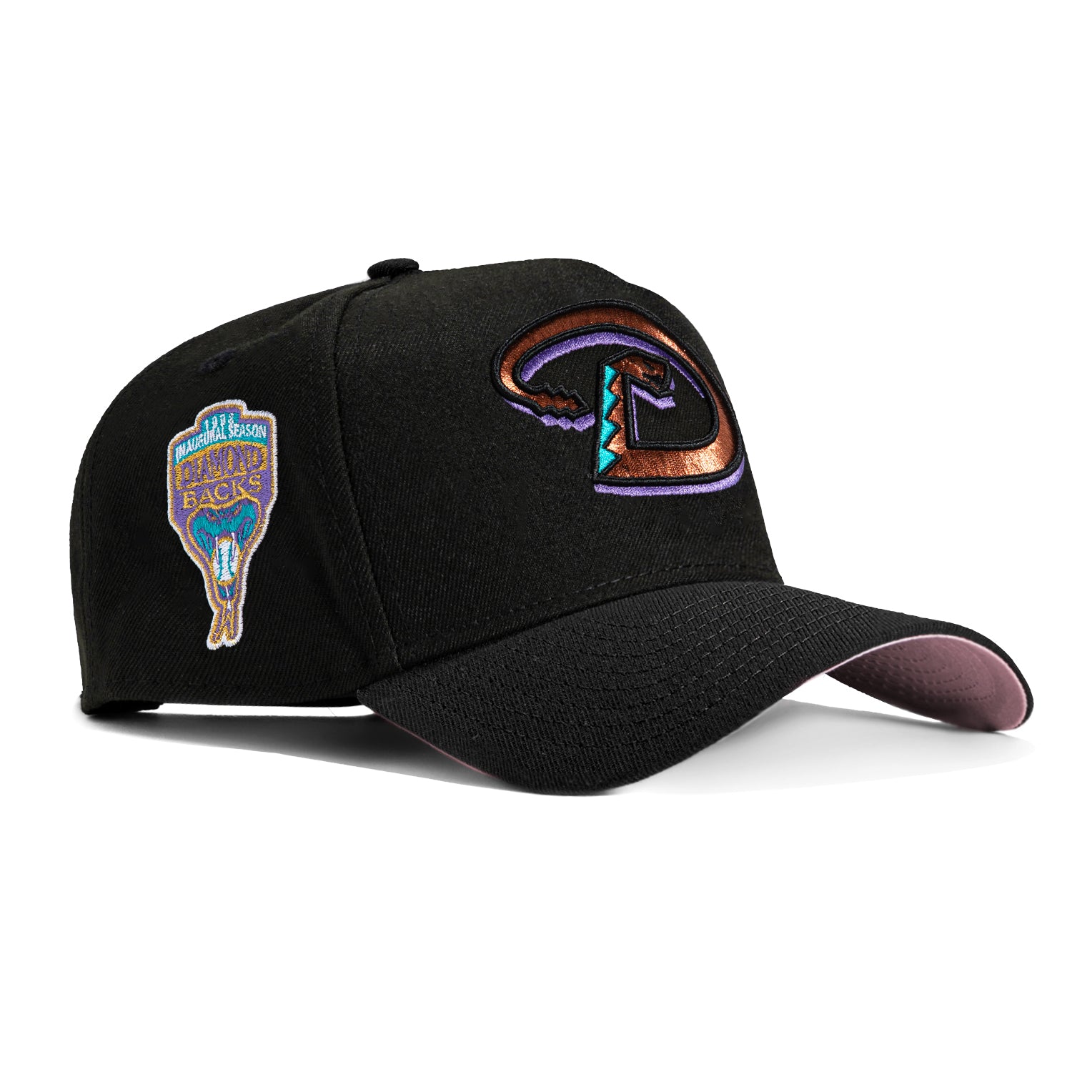 New Era 9Forty A-Frame Arizona Diamondbacks Inaugural Patch D Snapback Hat - Black