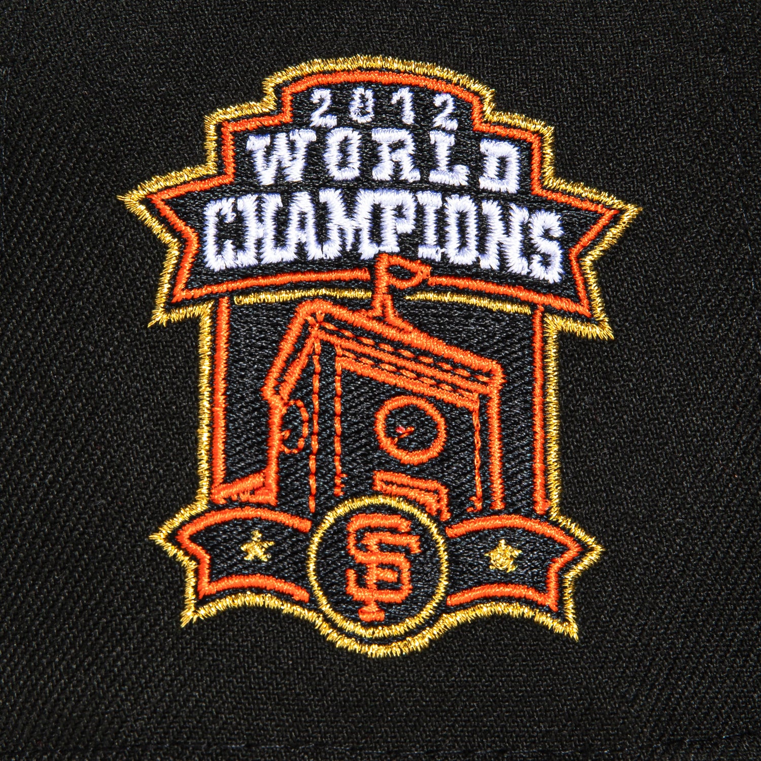 New Era 59Fifty San Francisco Giants 2012 World Champions Patch Hat - Black