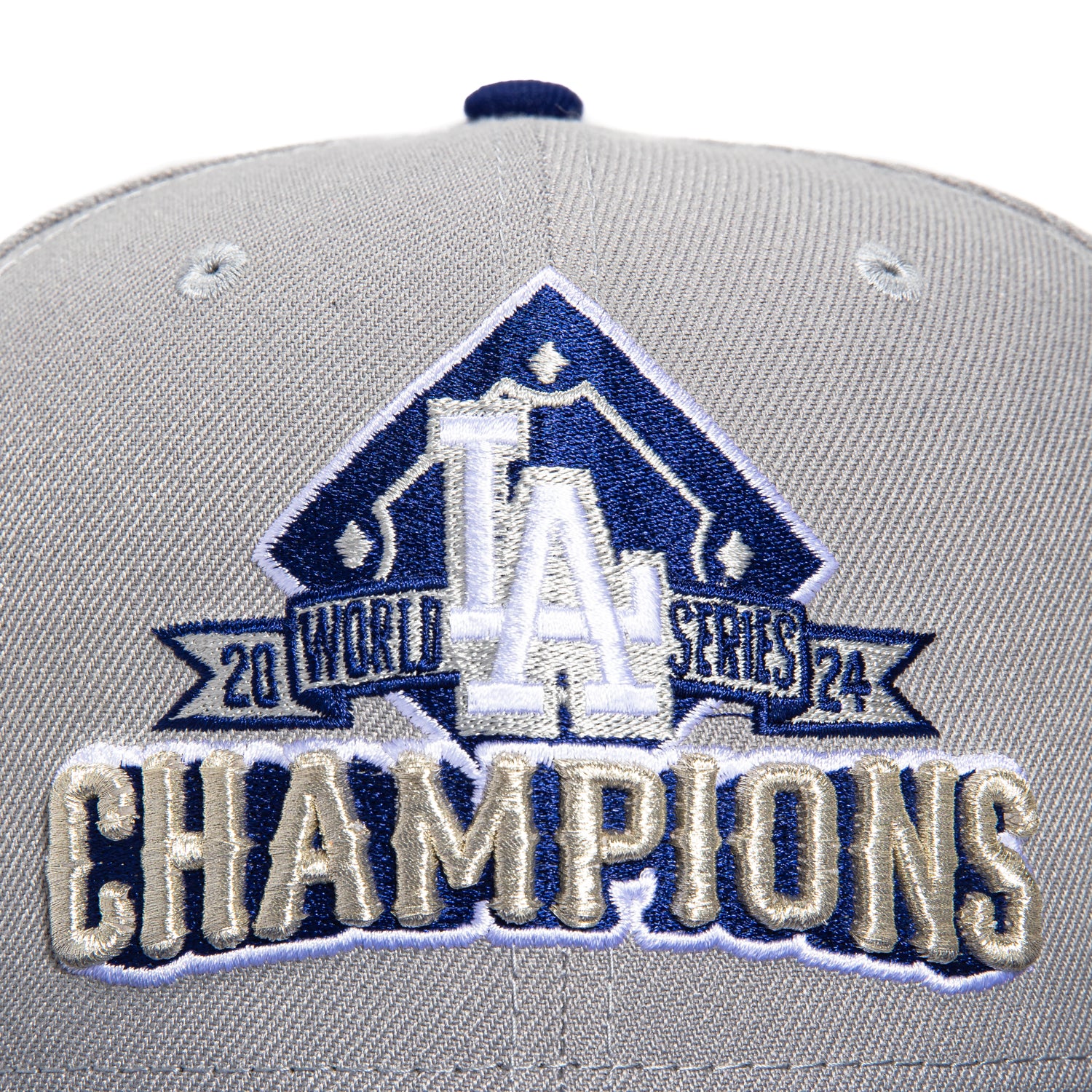 New Era 9Fifty Los Angeles Dodgers 2024 World Series Champions Snapback Hat - Grey, Royal