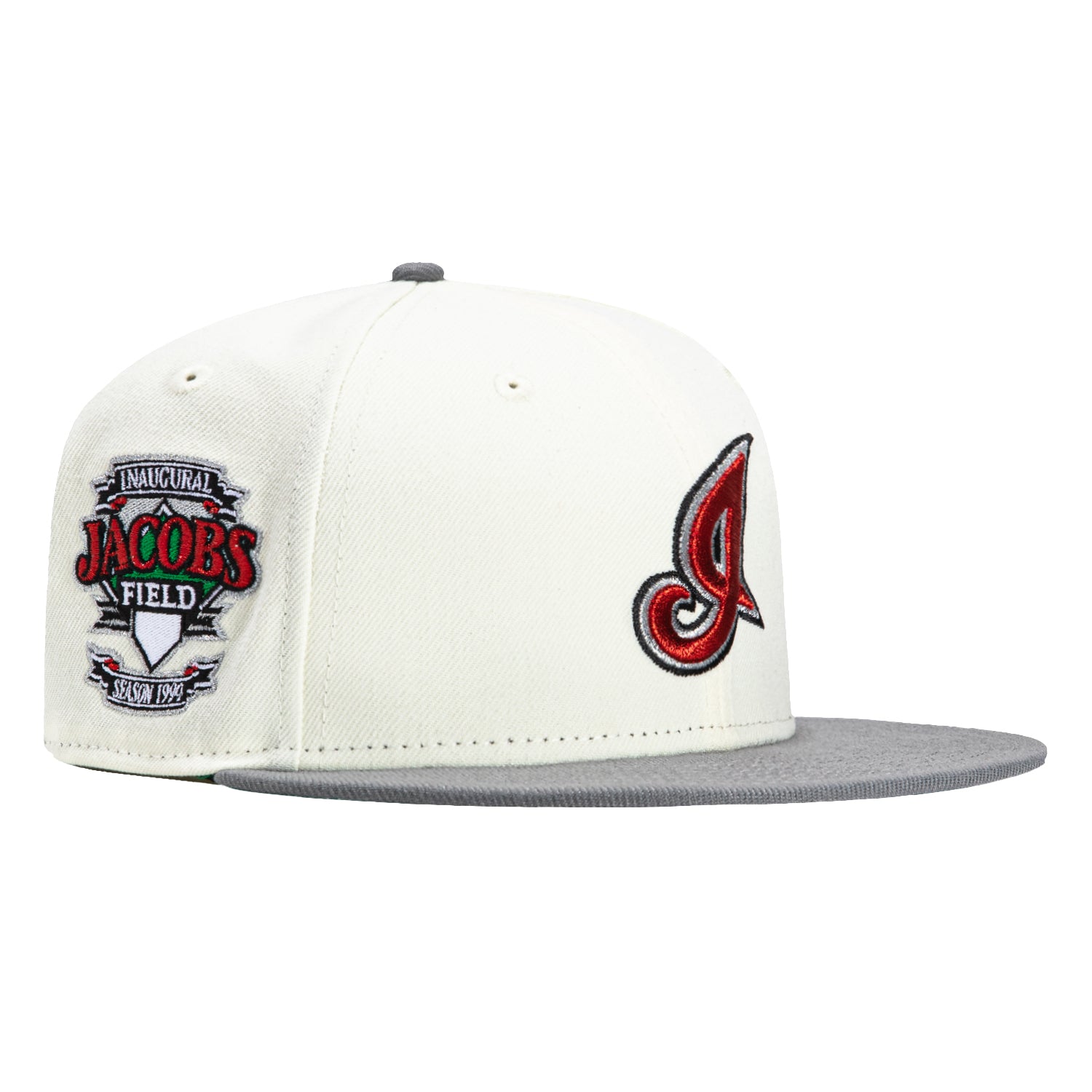 New Era 59Fifty Cleveland Guardians Inaugural Patch I Hat - White, Storm Grey, Red