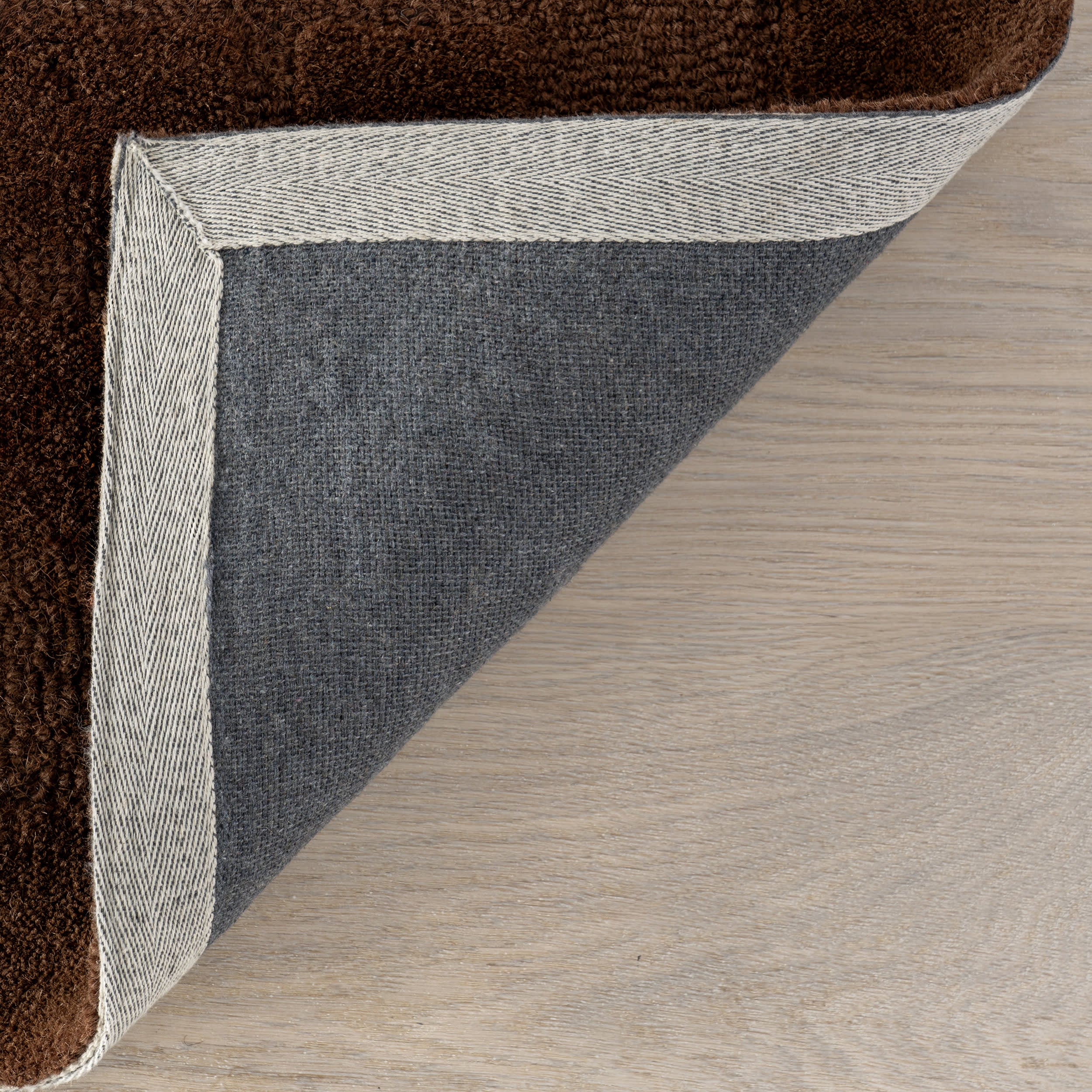 Fritz Checked Wool Rug | Brown