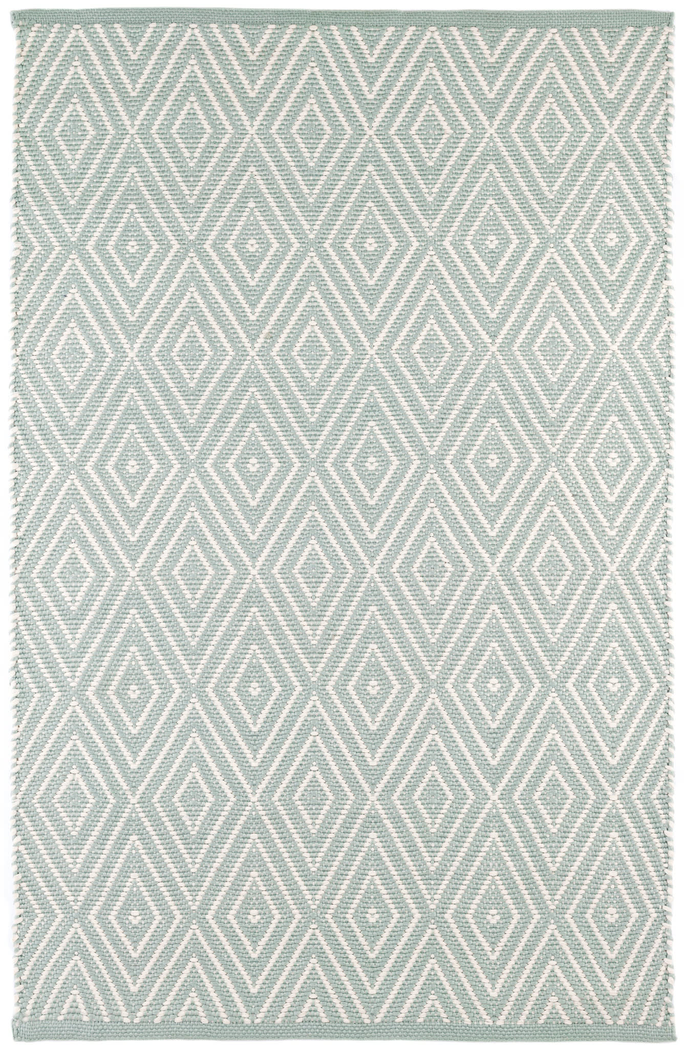 Diamond Light Blue/Ivory Handwoven Indoor/Outdoor Rug