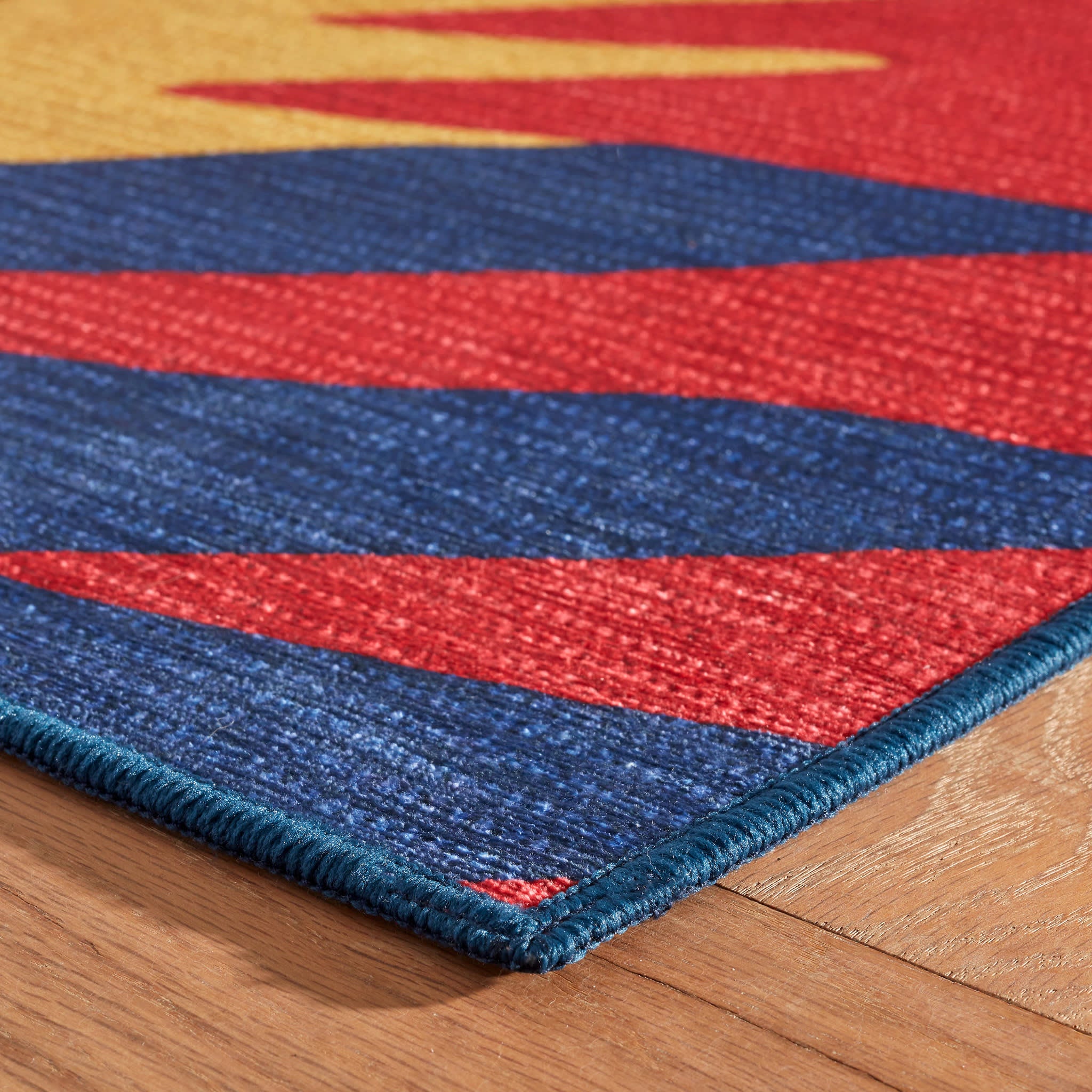 Graphic Multi Machine Washable Rug