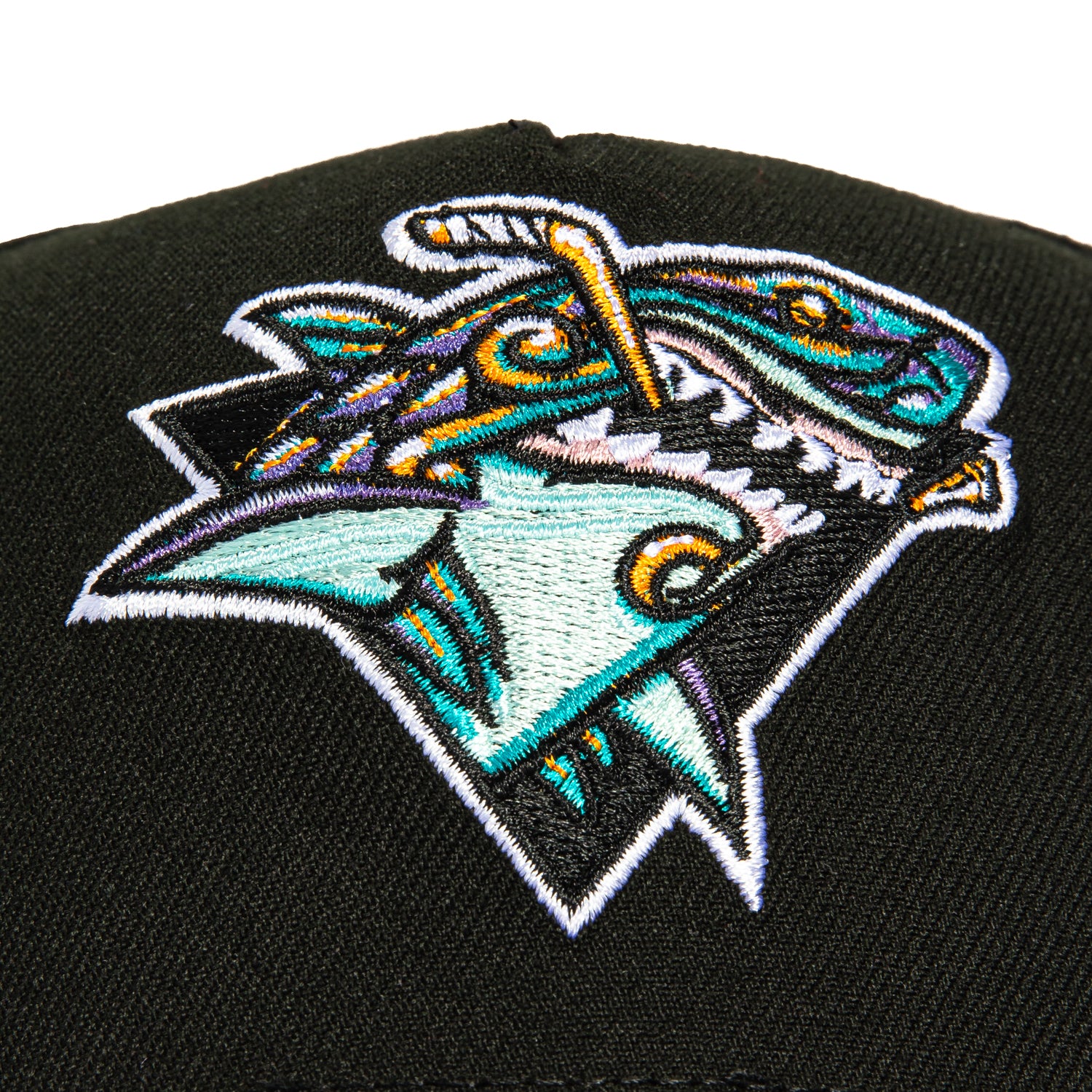 New Era 9Forty A-Frame San Jose Sharks Tiburones Logo Patch Snapback Hat - Black, Purple