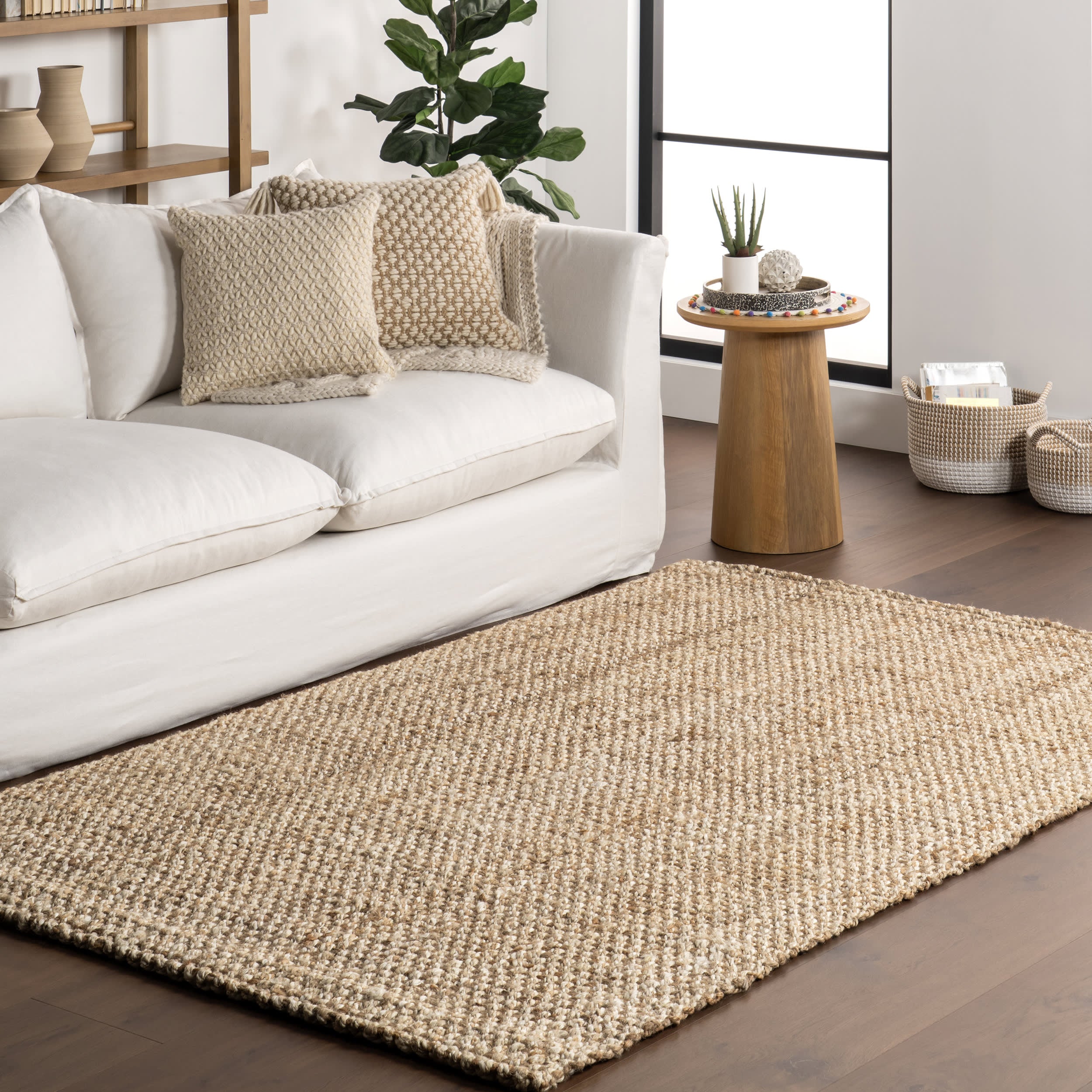 Forest Handlooped Chunky Jute Rug | Natural