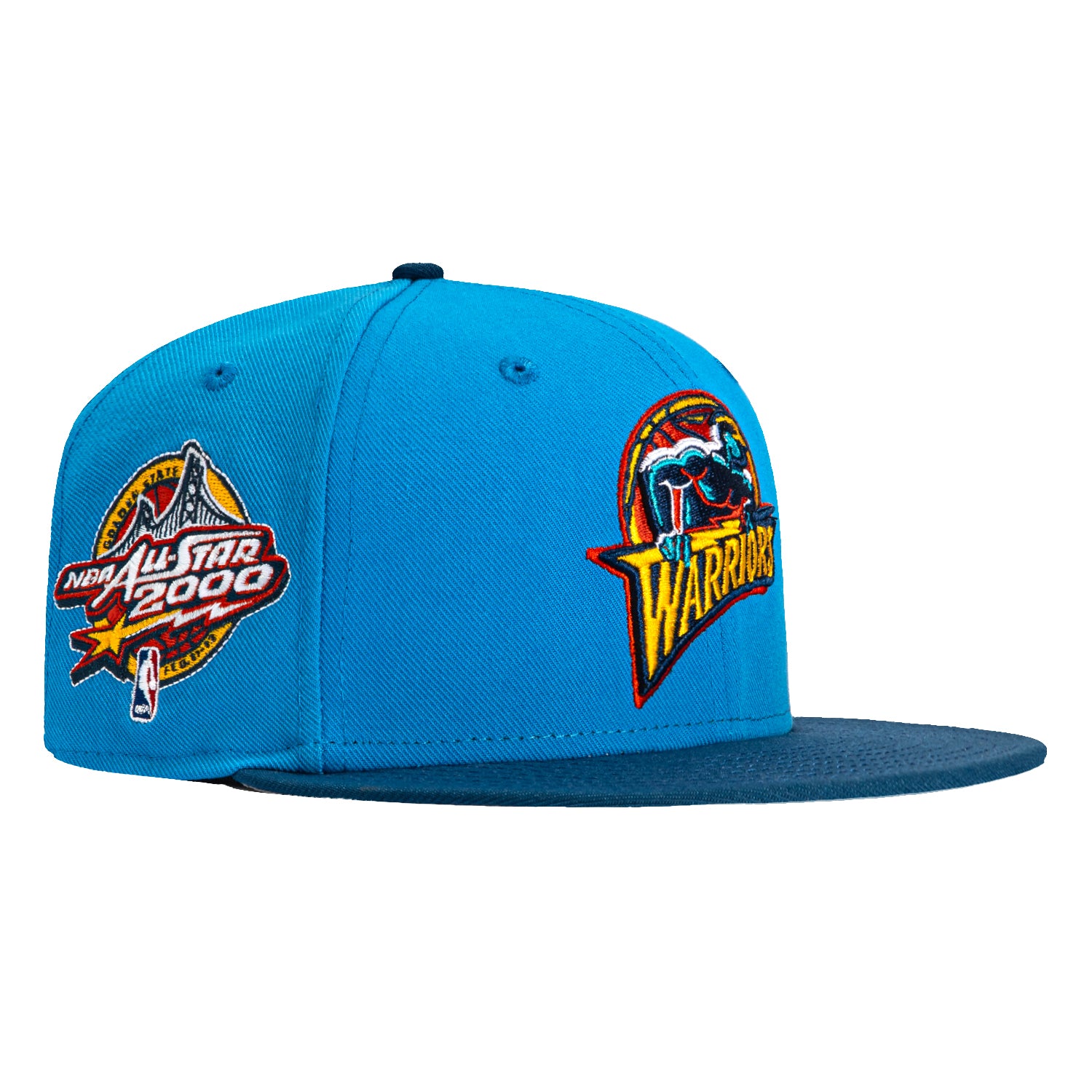 Mitchell & Ness Golden State Warriors 2000 All Star Game Patch Hat - Light Blue, Navy