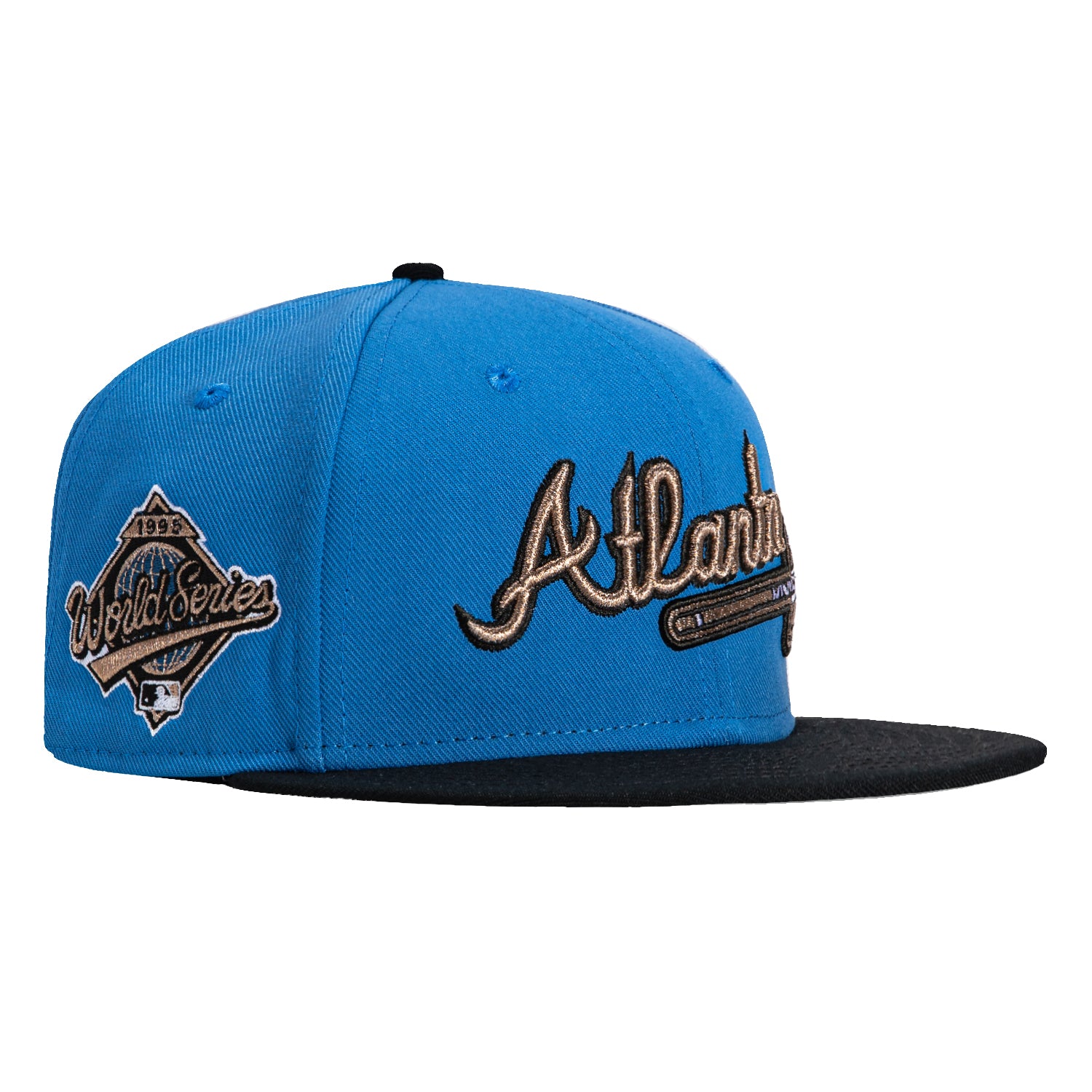 Mitchell & Ness Atlanta Braves 1995 World Series Patch Alternate Hat - Indigo, Black