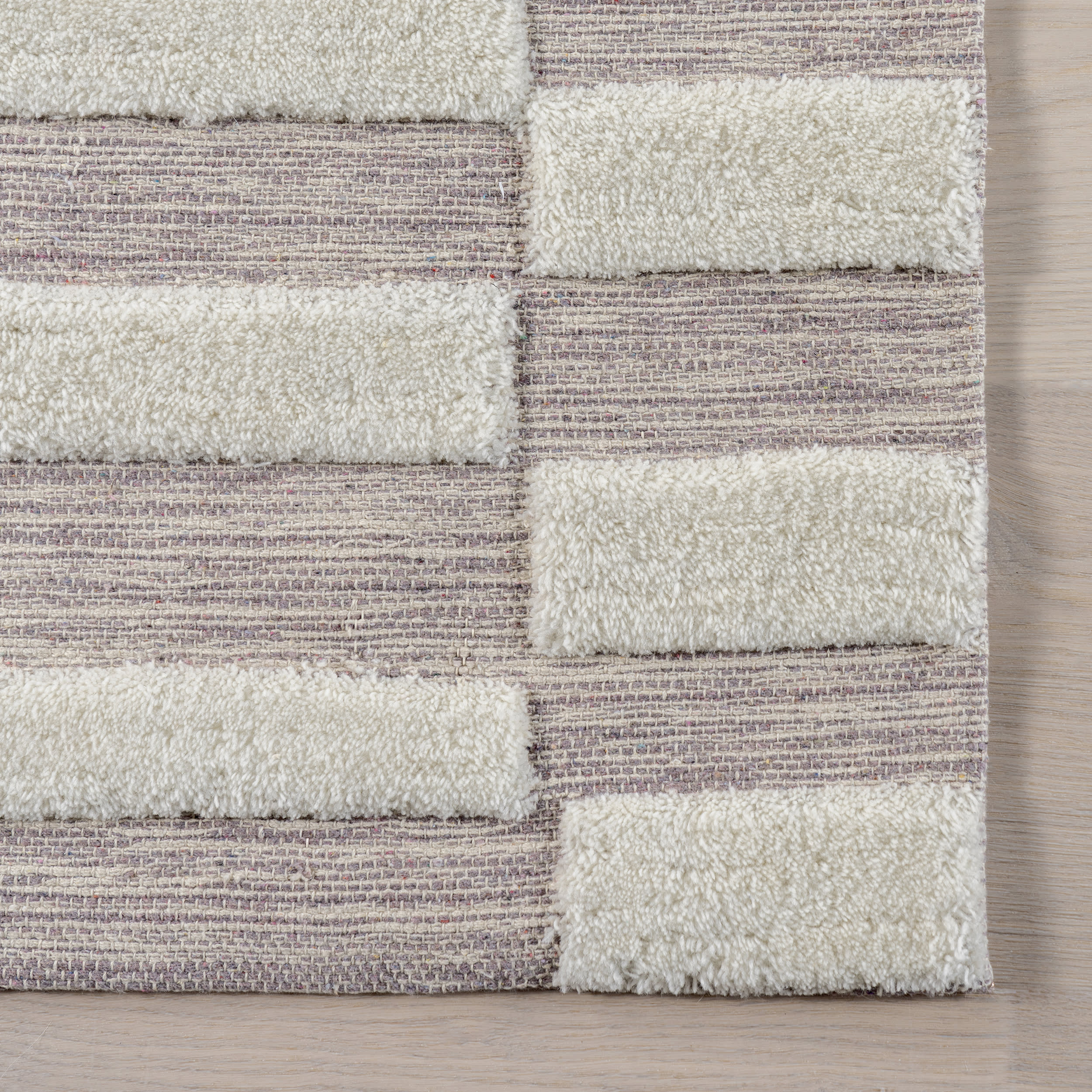 Baja Broken Stripe Rug | Ivory