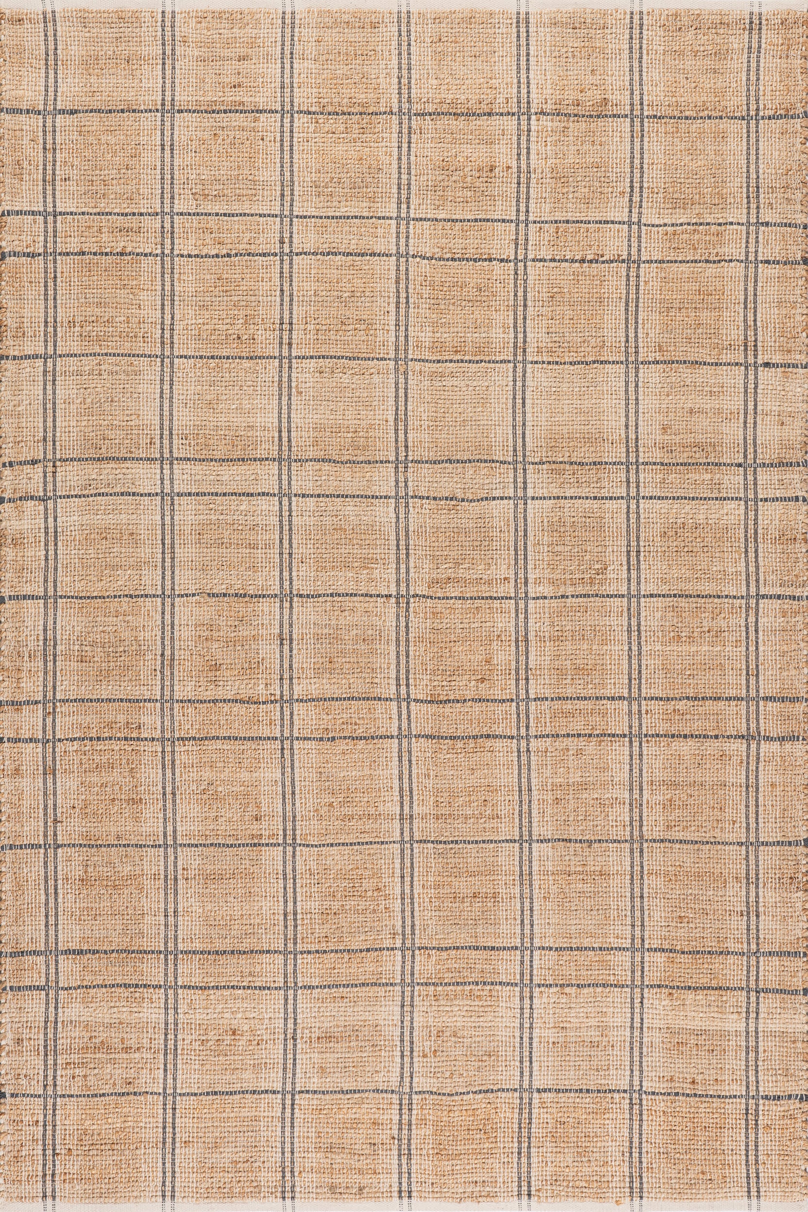 Oscar Plaid Jute Rug | Natural