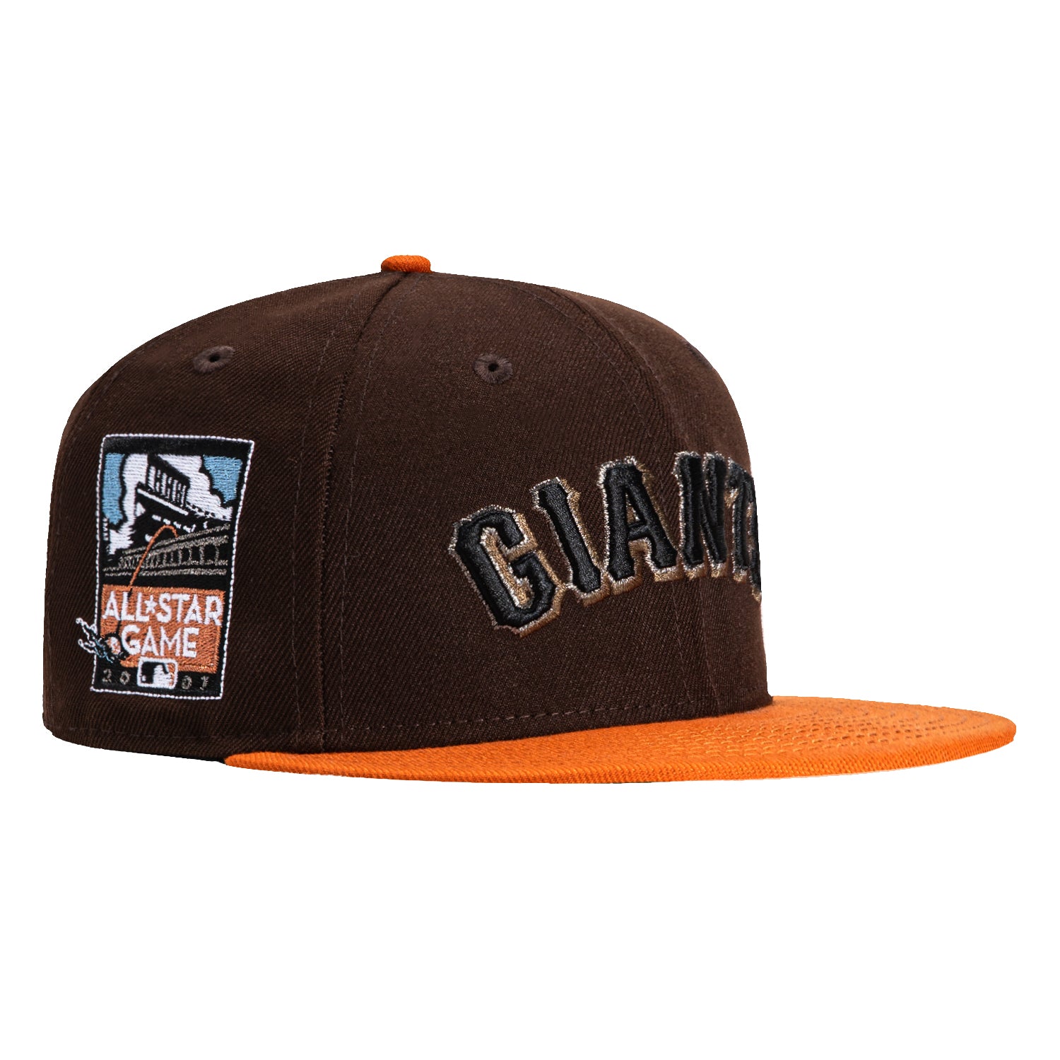 New Era 59Fifty San Francisco Giants 2007 All Star Game Patch Word Hat - Brown, Burnt Orange