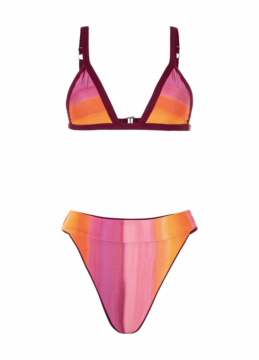 Maaji Eggplant Sierra Fixed Triangle Bikini Top