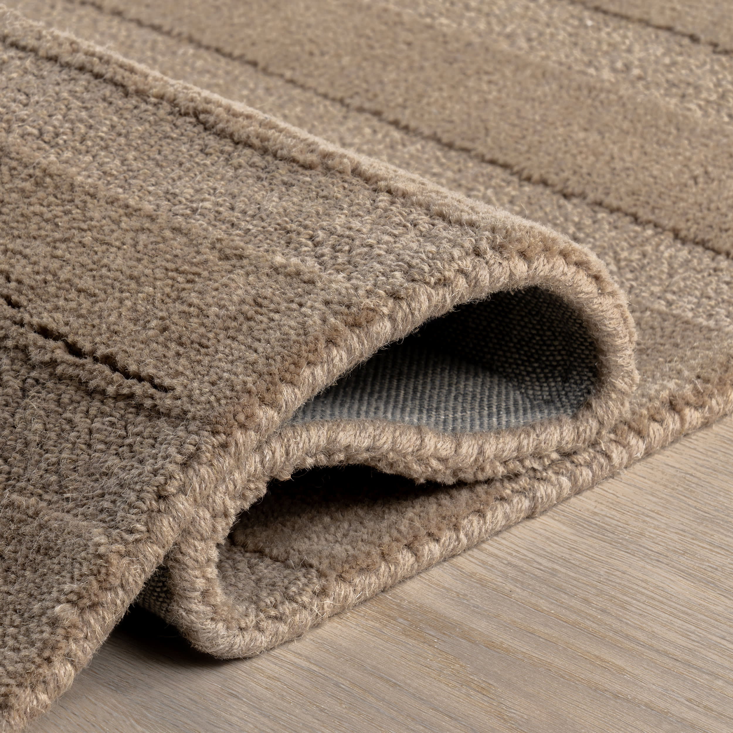 Vestry Striped Wool Rug | Brown