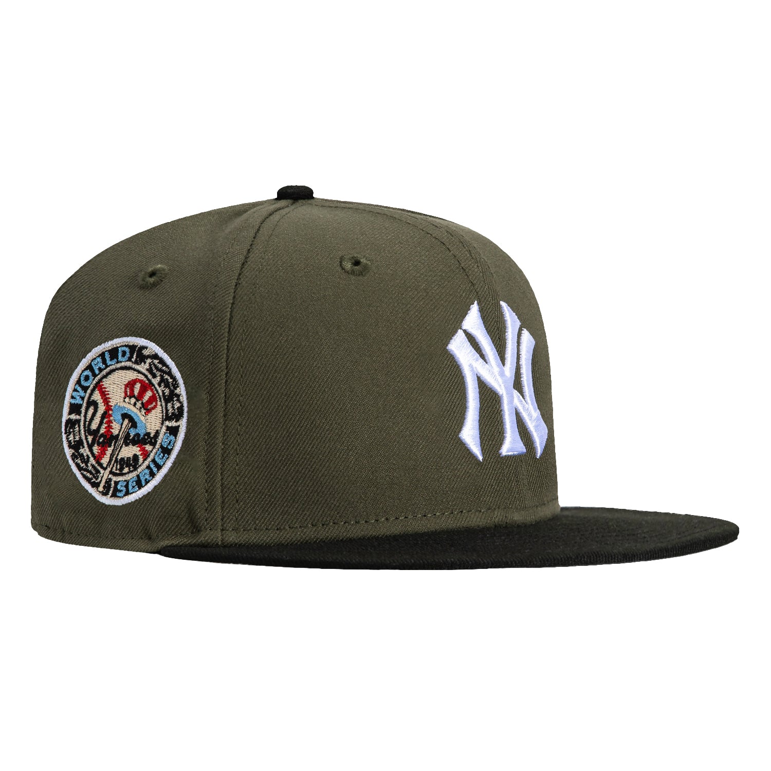 New Era 59Fifty New York Yankees 1949 World Series Patch Hat - Olive, Black