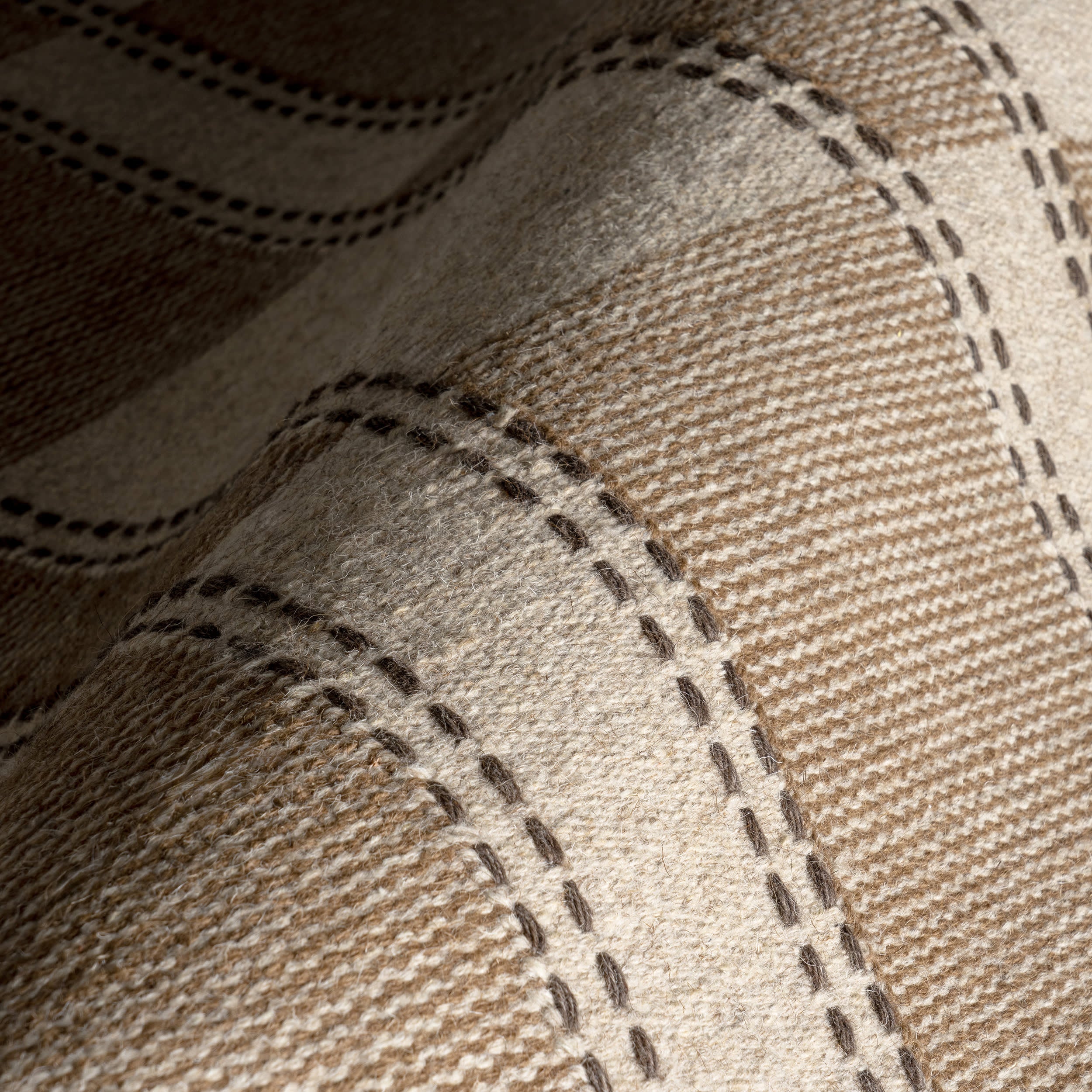 Corbett Fringed Wool Rug | Beige