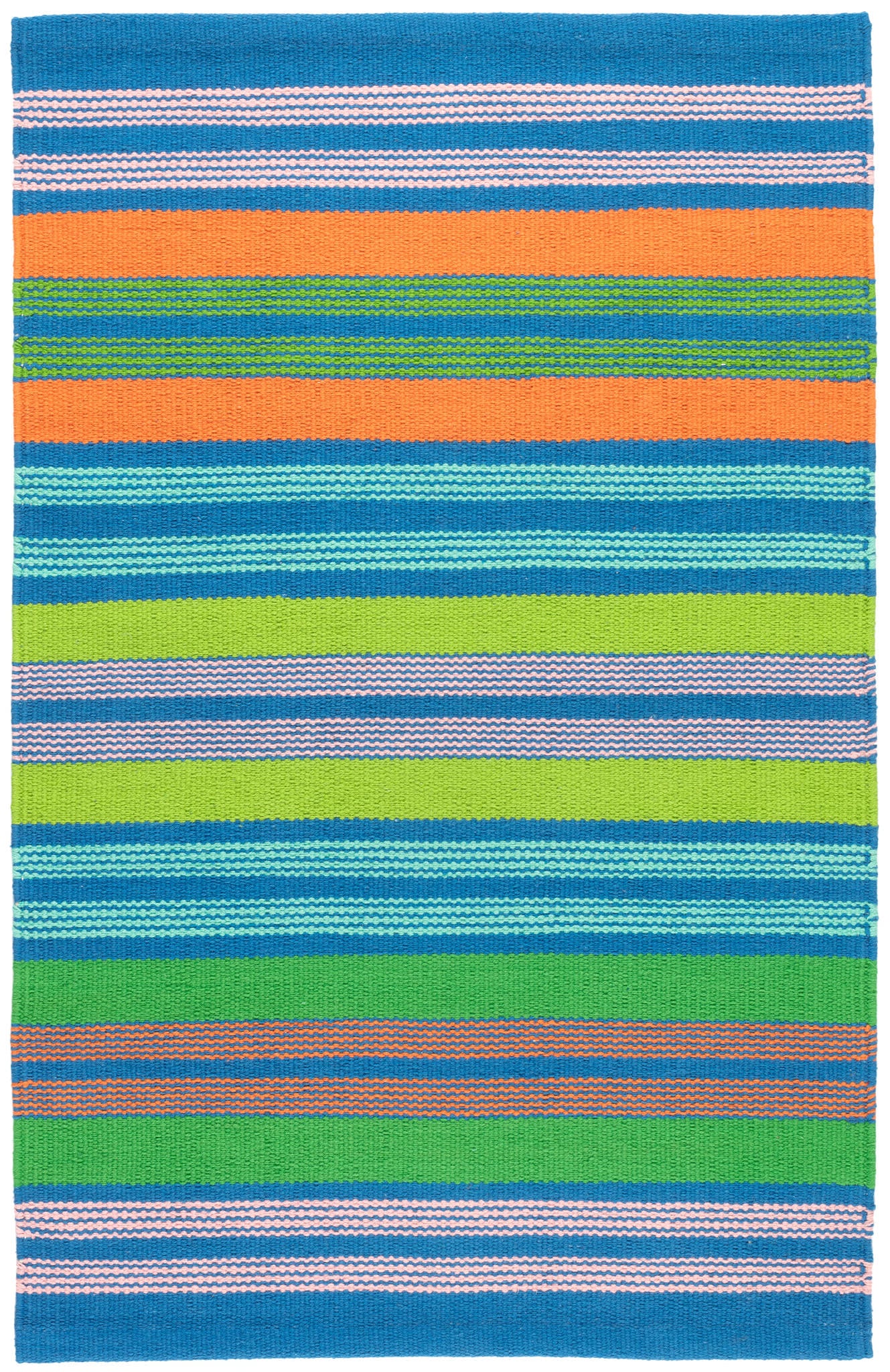 Wavy Stripe Multi Handwoven Cotton Rug