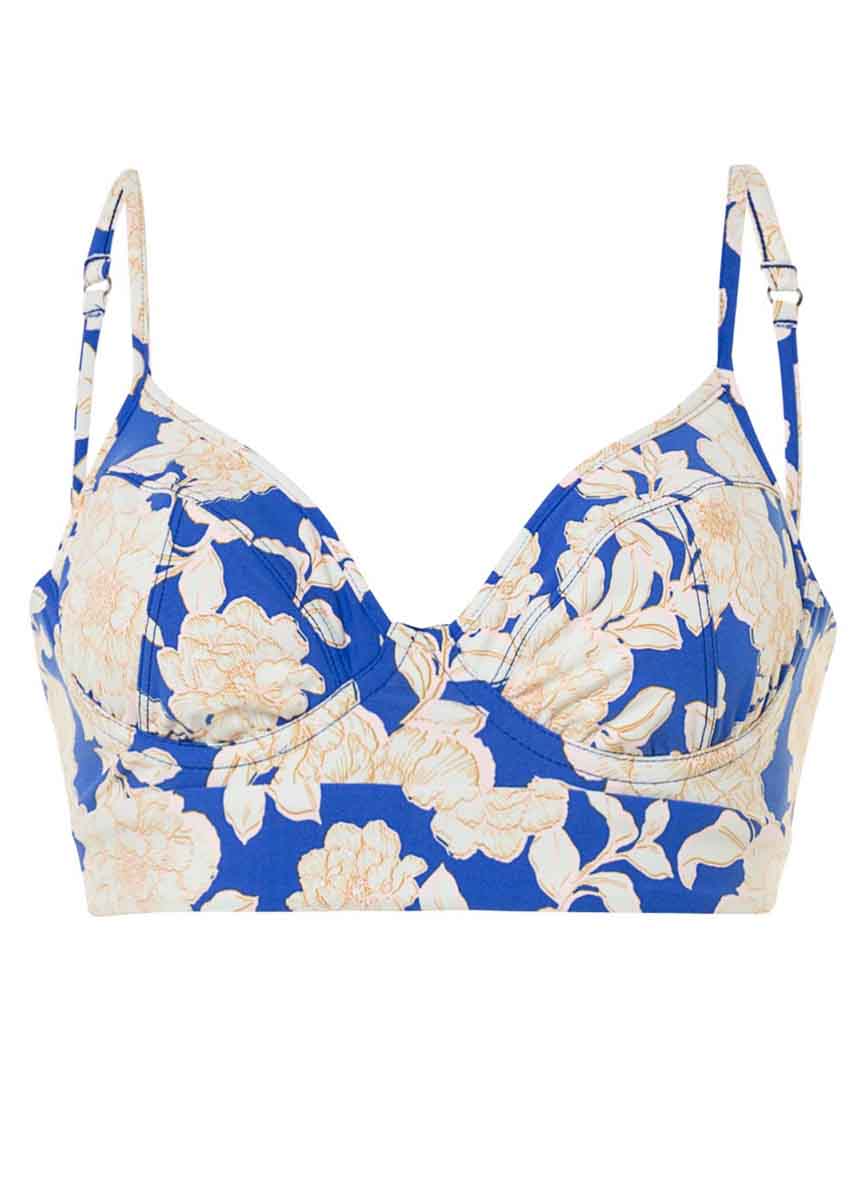 Maaji Blue Bouquet Milany Underwire Bustier Bikini Top