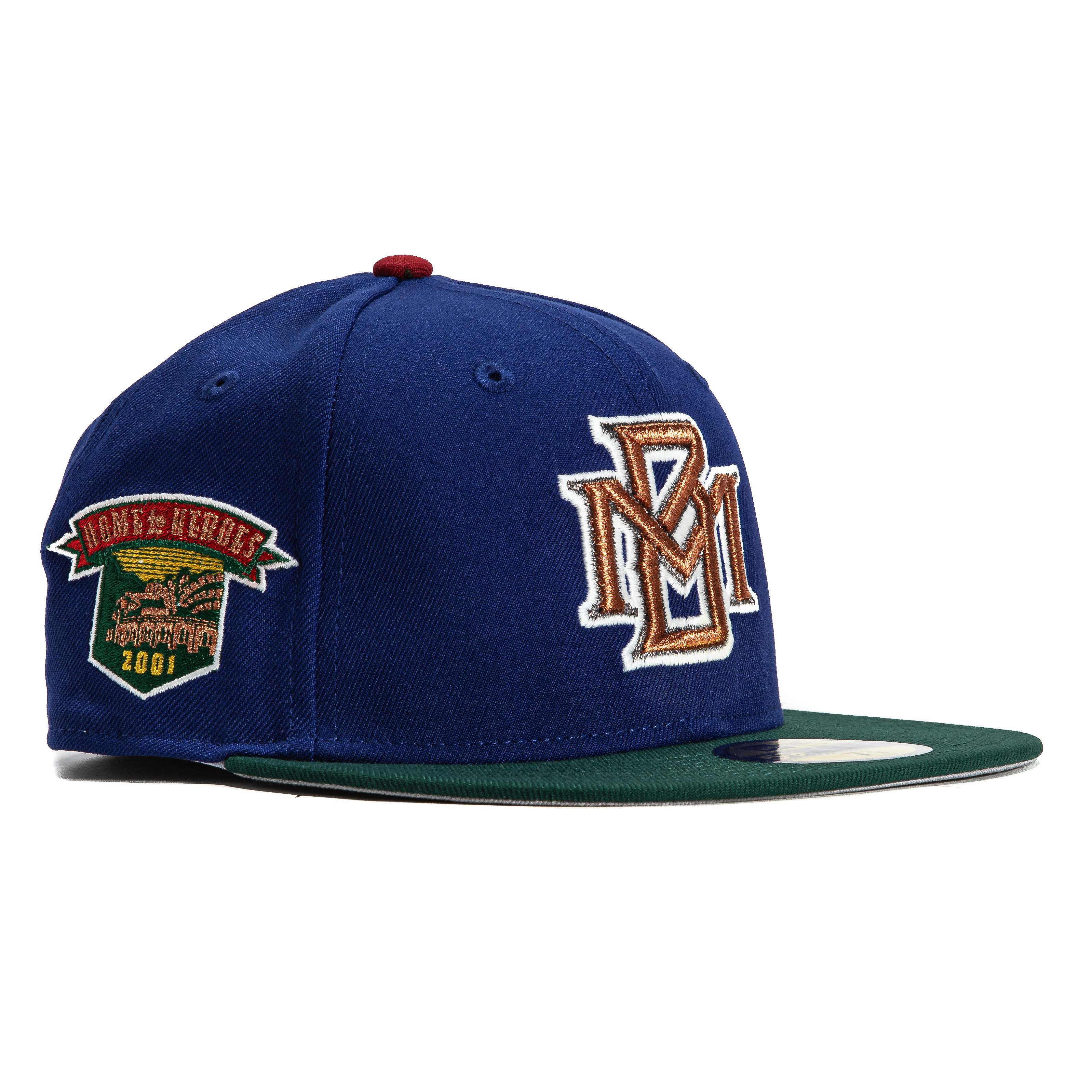 New Era 59Fifty Monster Milwaukee Brewers Home to Heroes Patch Hat - Royal, Green