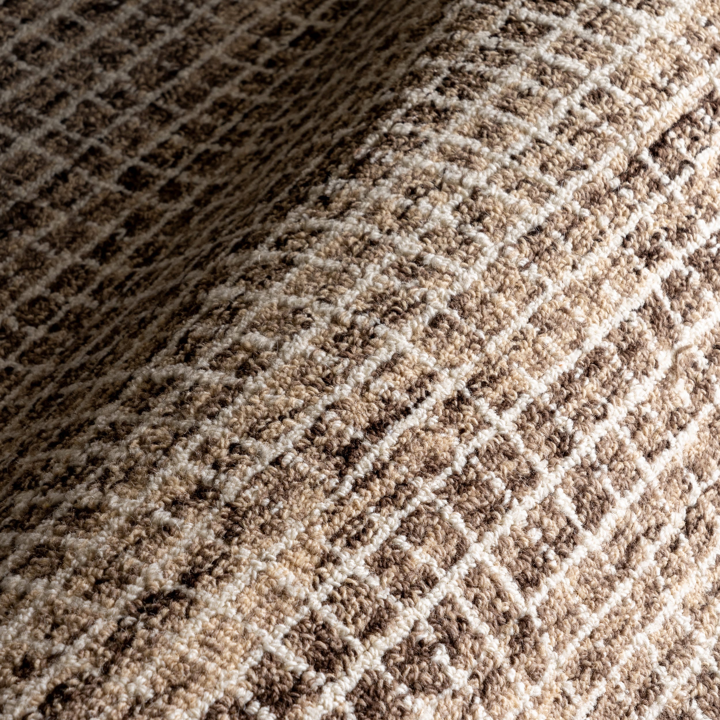 Melrose Checked Rug | Brown