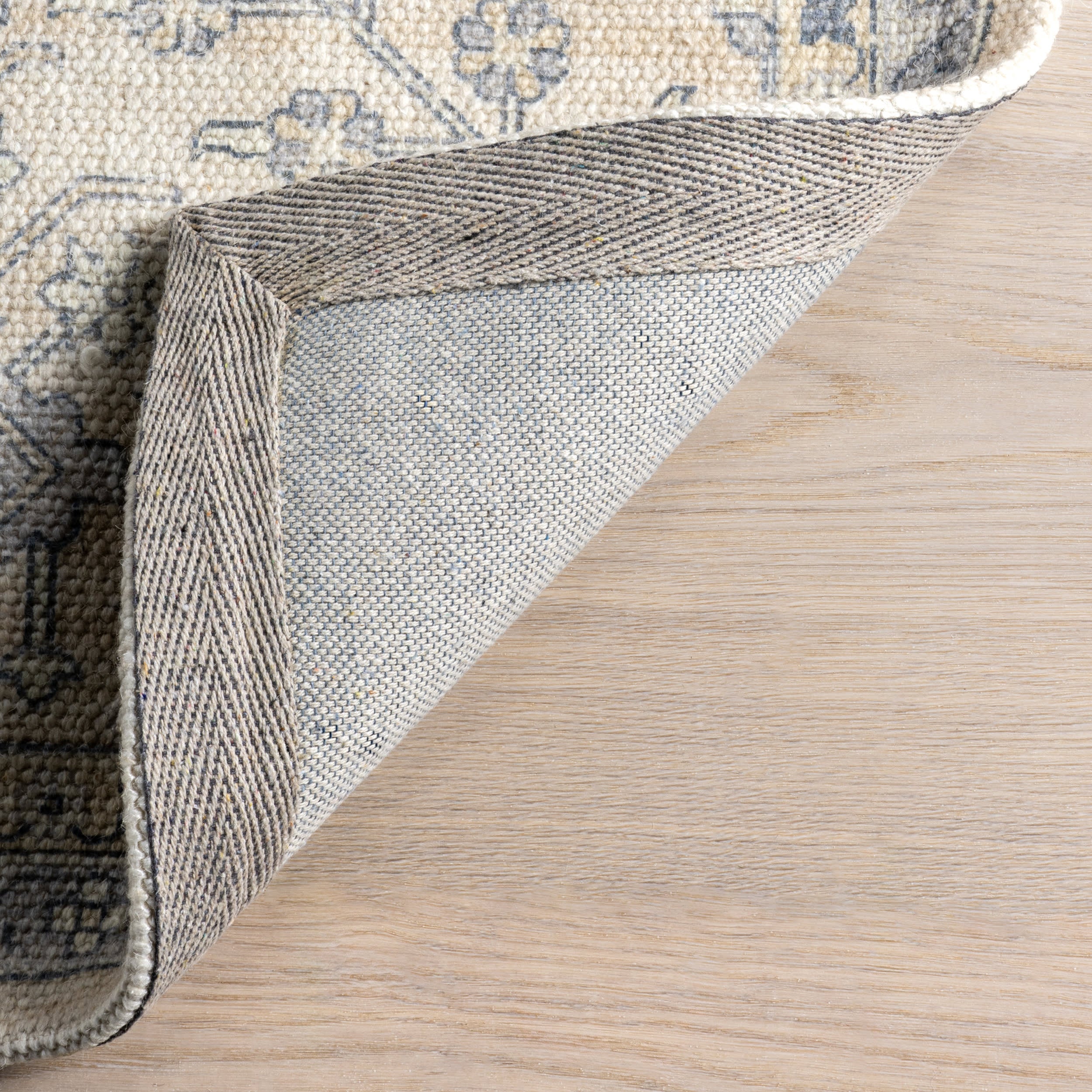 Flora Wool and Cotton Rug | Slate Blue