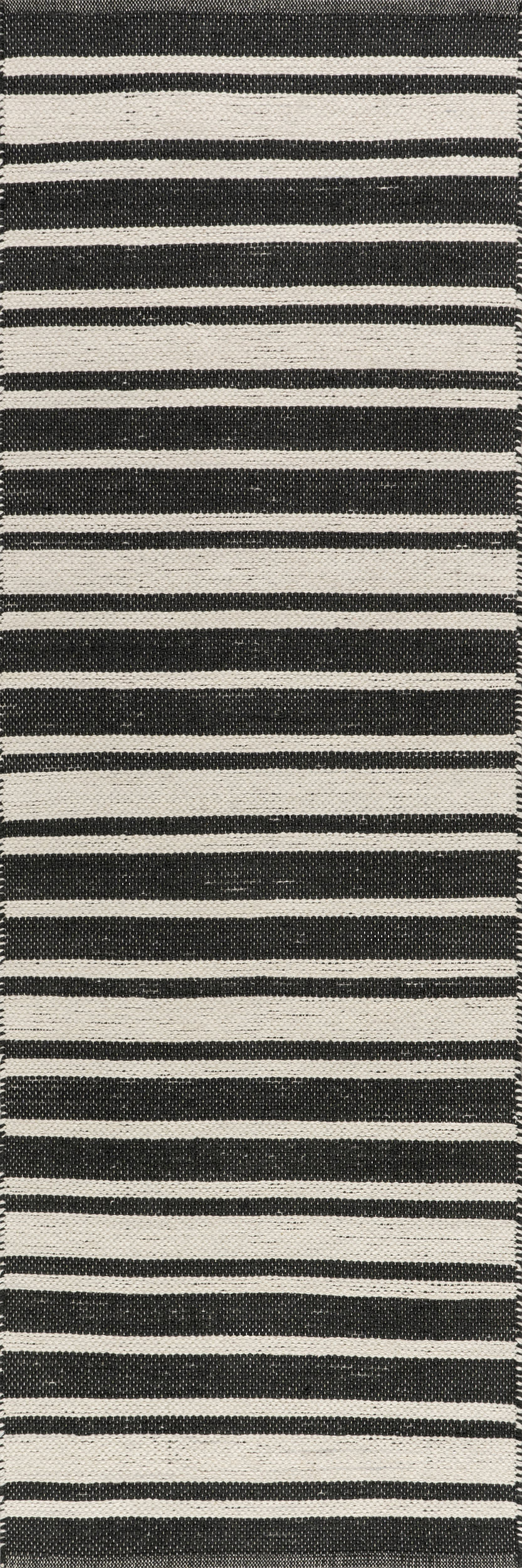 Bowery Striped Wool Rug | Charcoal