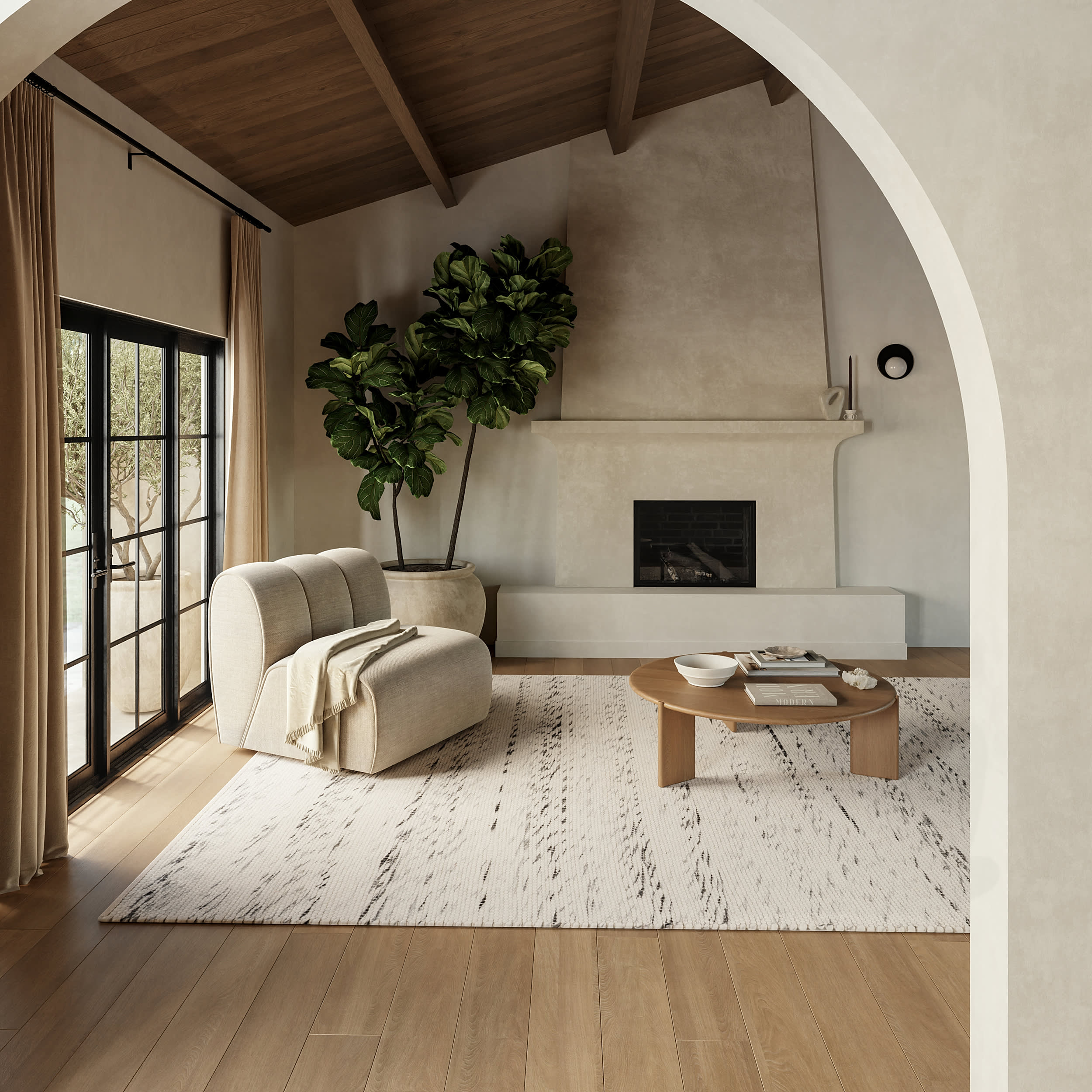 Santa Ynez Marled Rug | Ivory