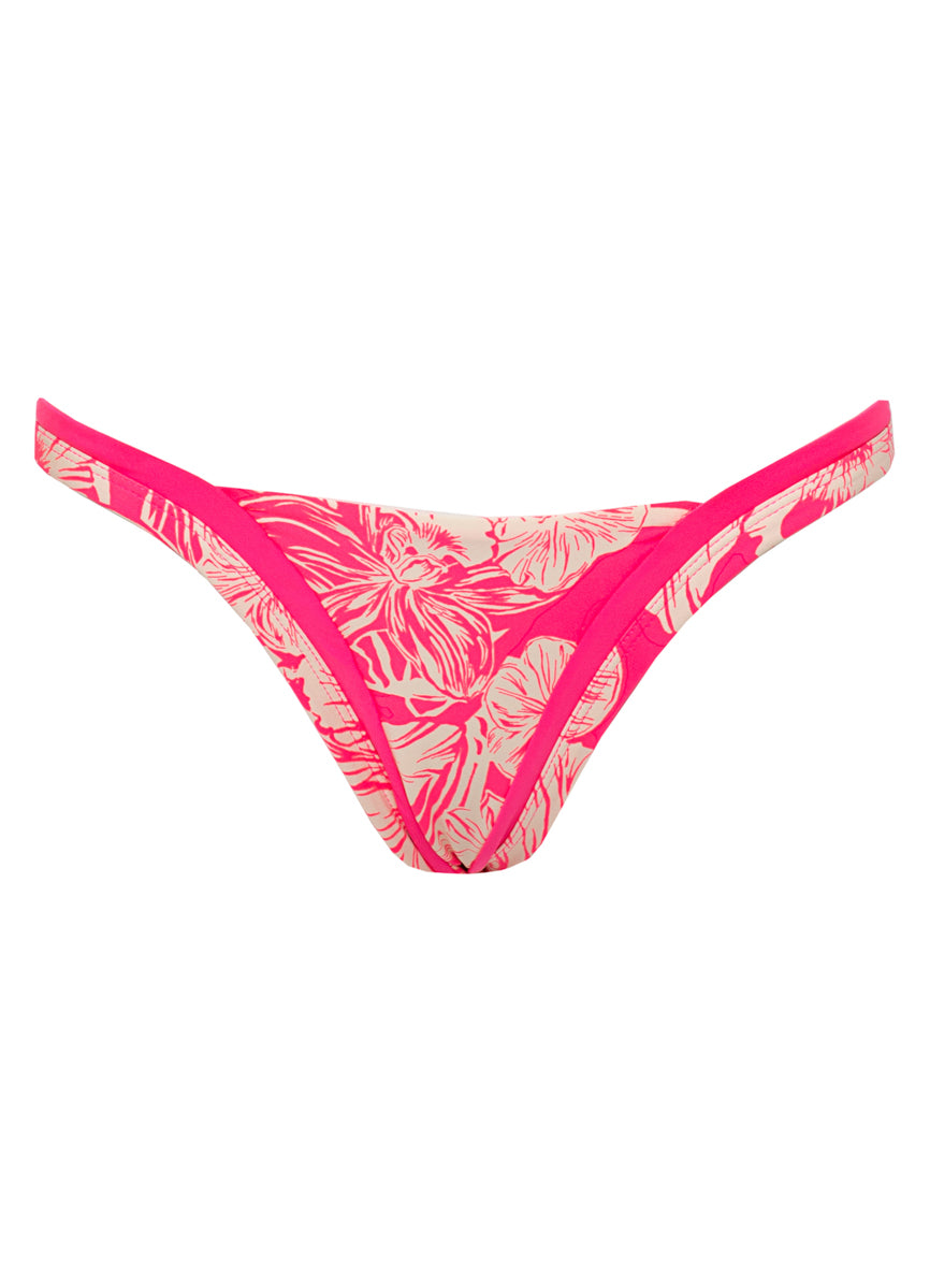 Maaji Pink Blossom Trinity Regular Rise V Front Bikini Bottom