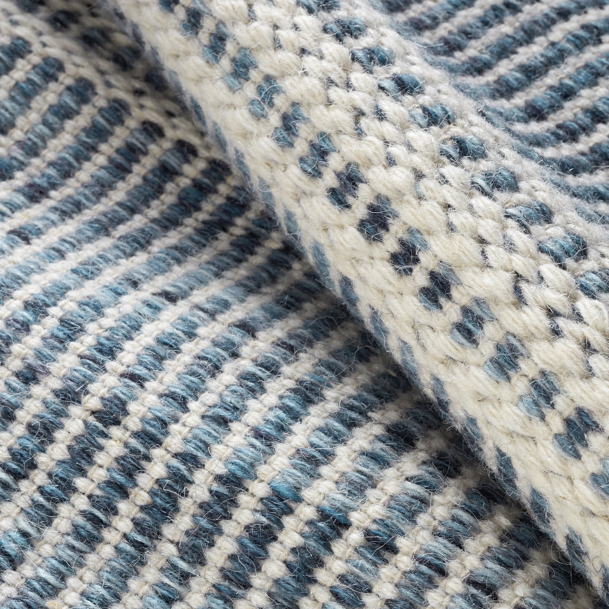 Malta Blue Handwoven Wool Rug